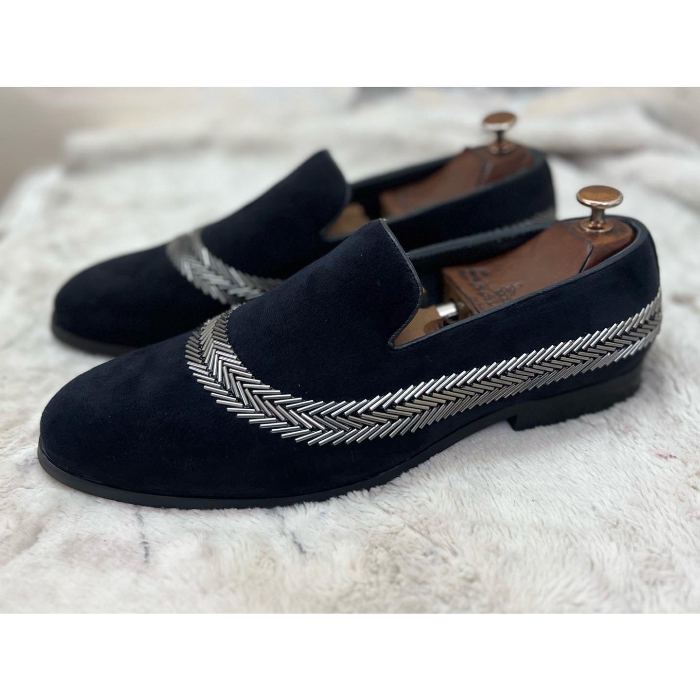 Marcello Black Embroidery Slip-on