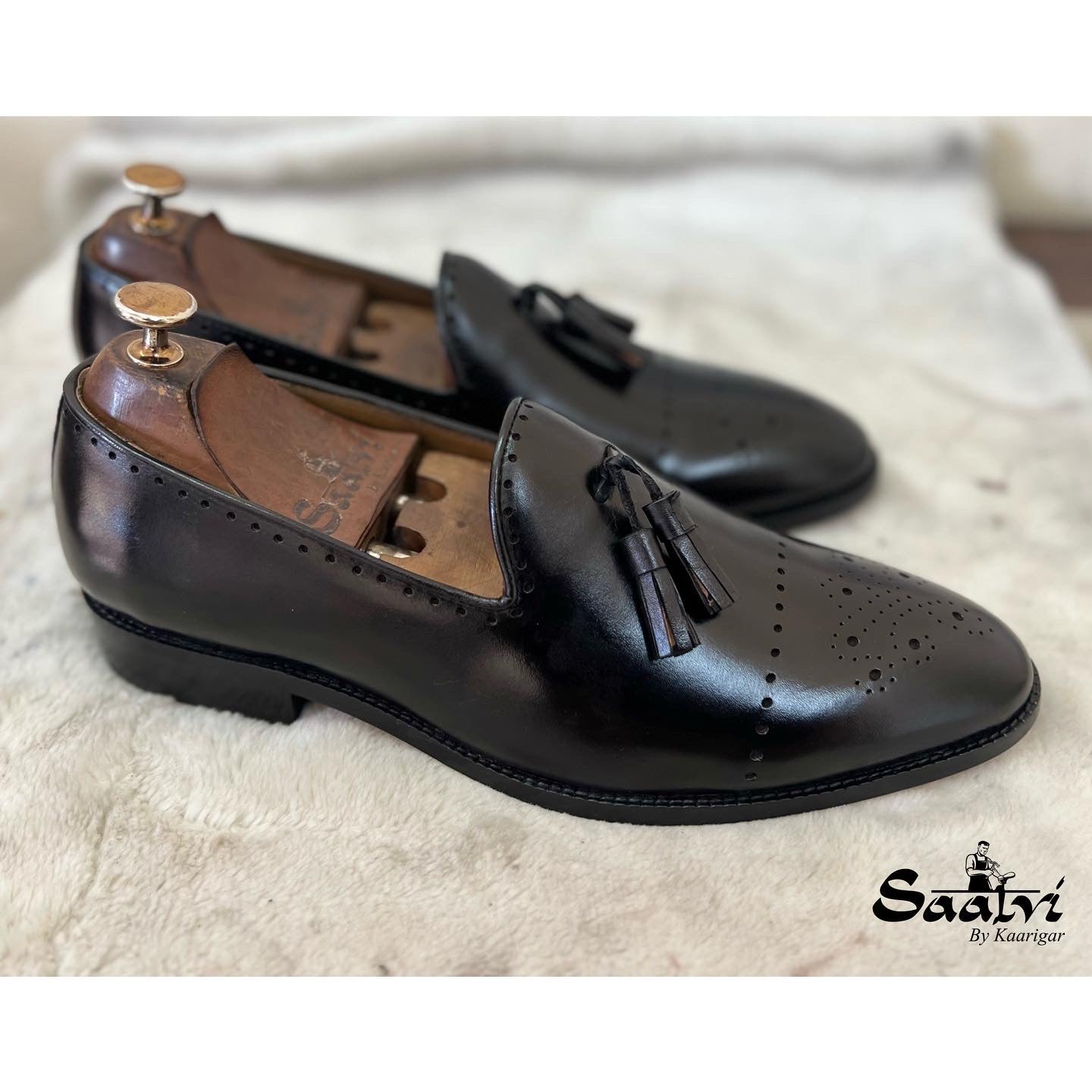 Black Loafers With Tassels