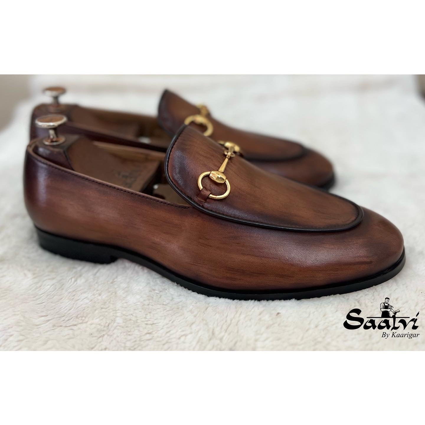 Horsebit Loafers Wood Finish