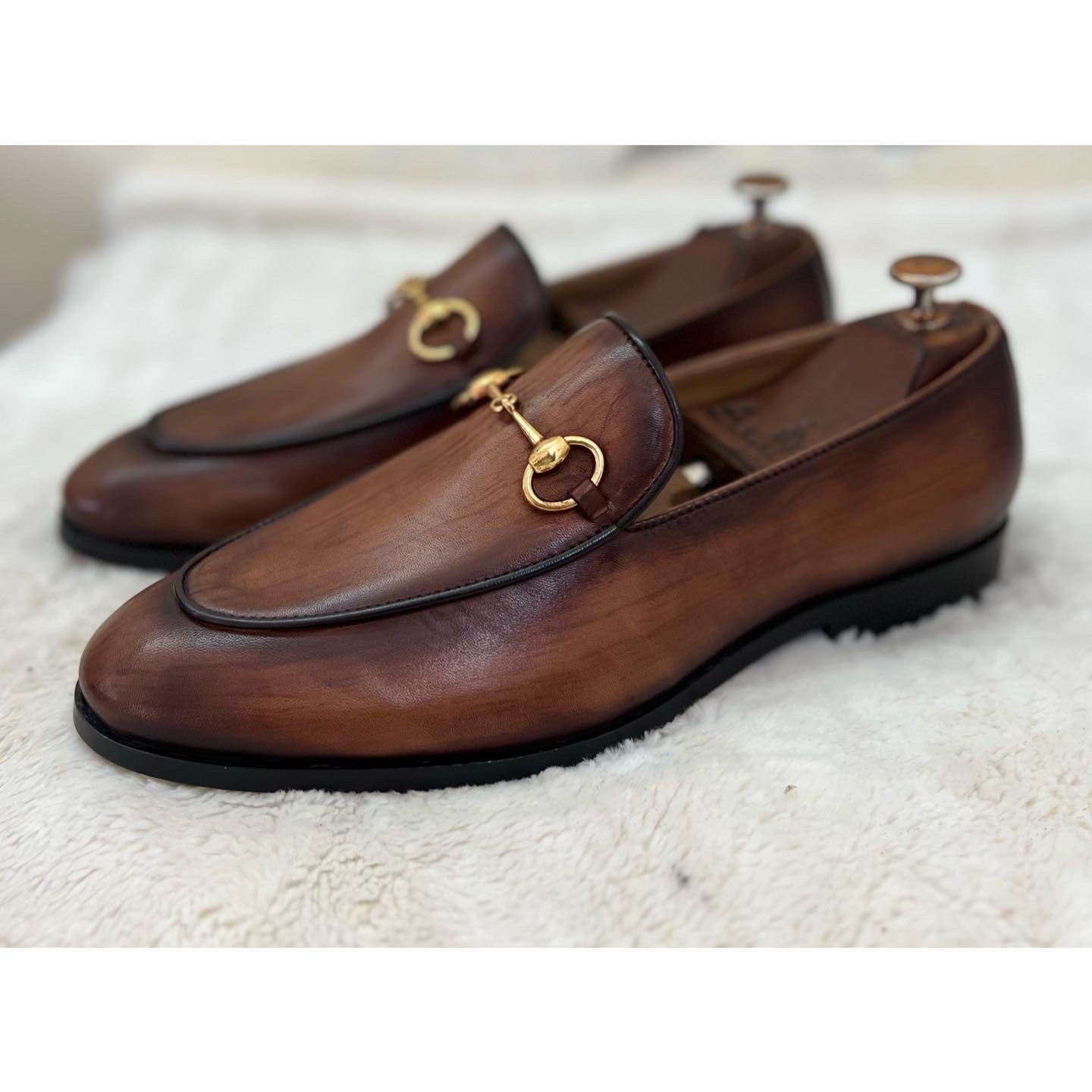 Horsebit Loafers Wood Finish