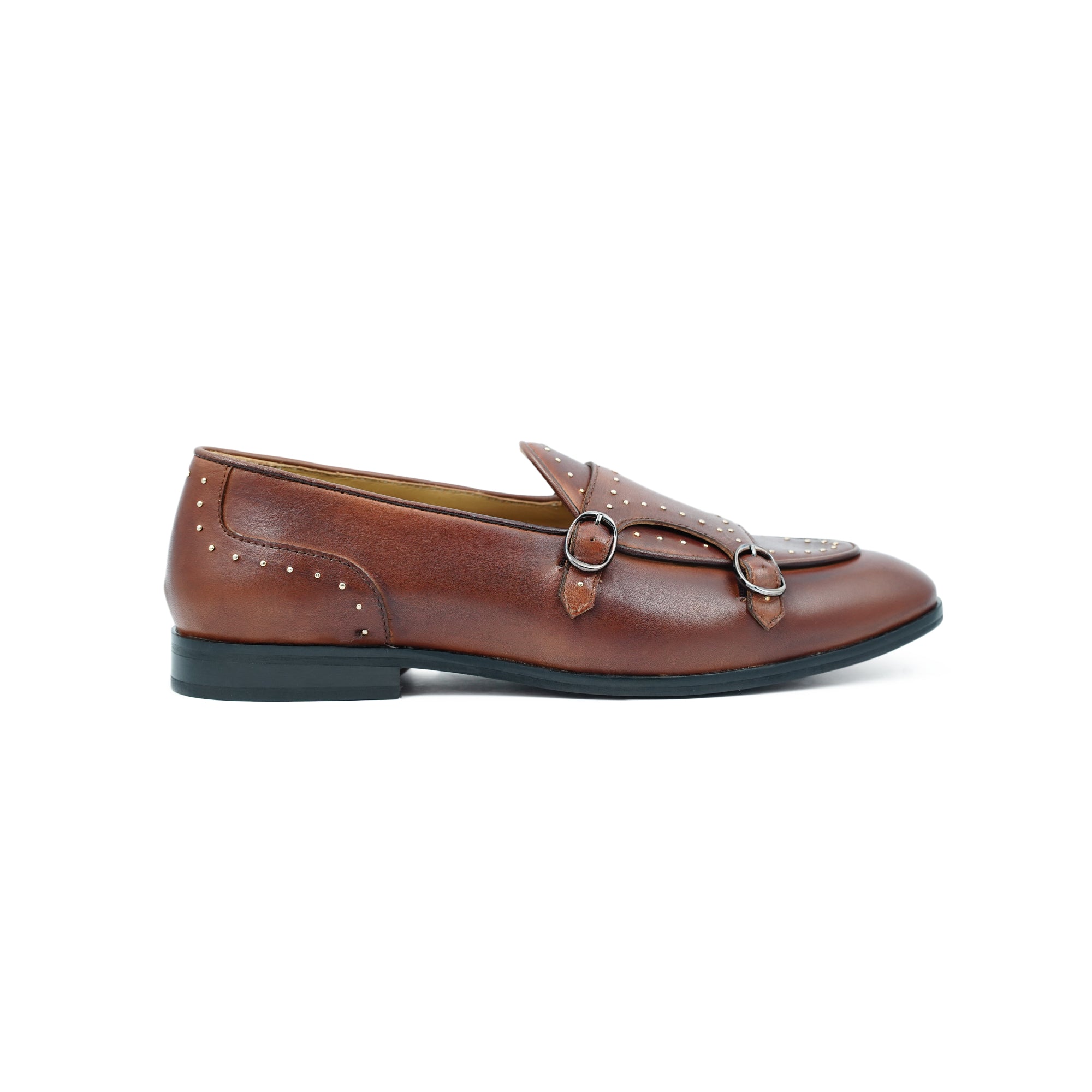 Studded Belgian Monk Straps