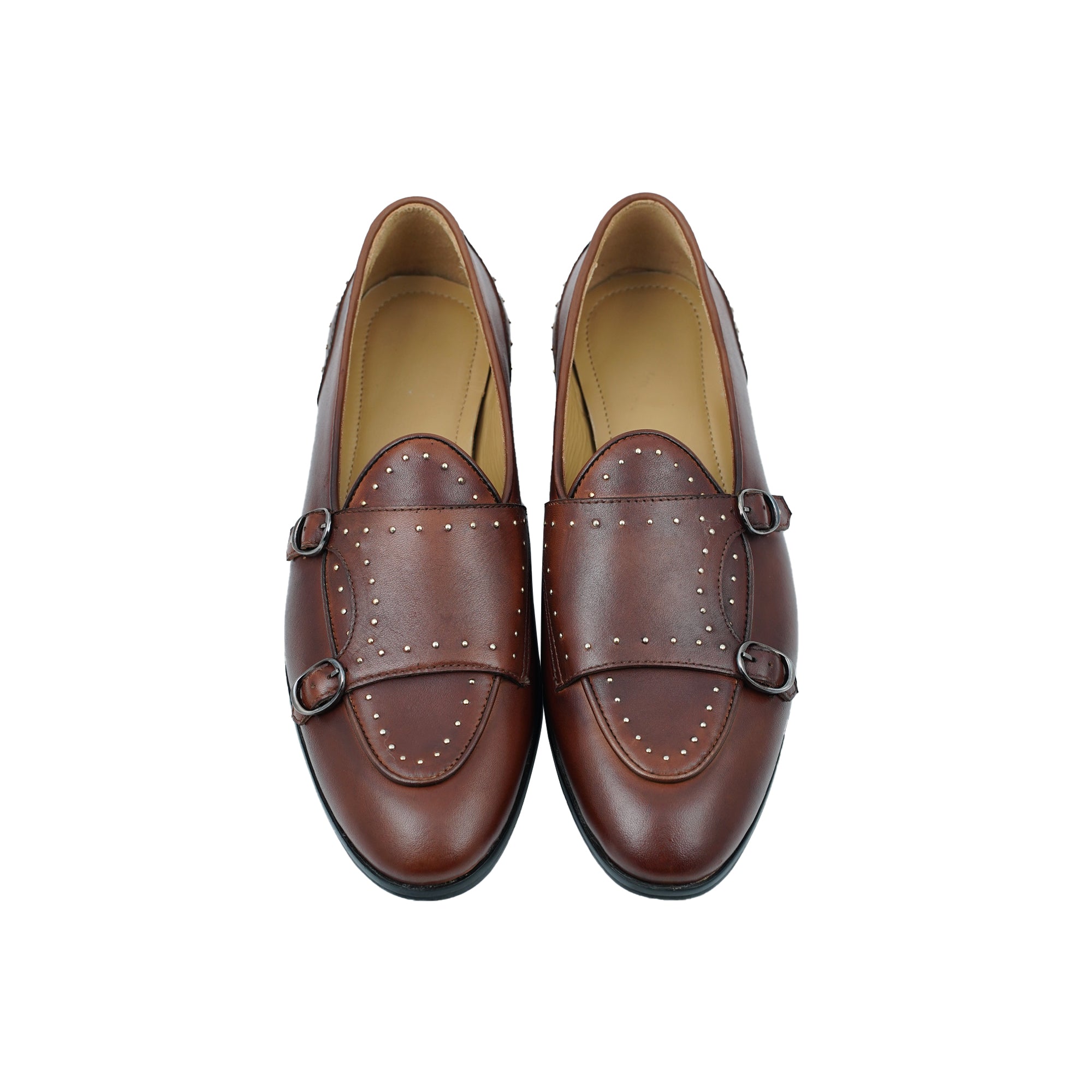 Studded Belgian Monk Straps
