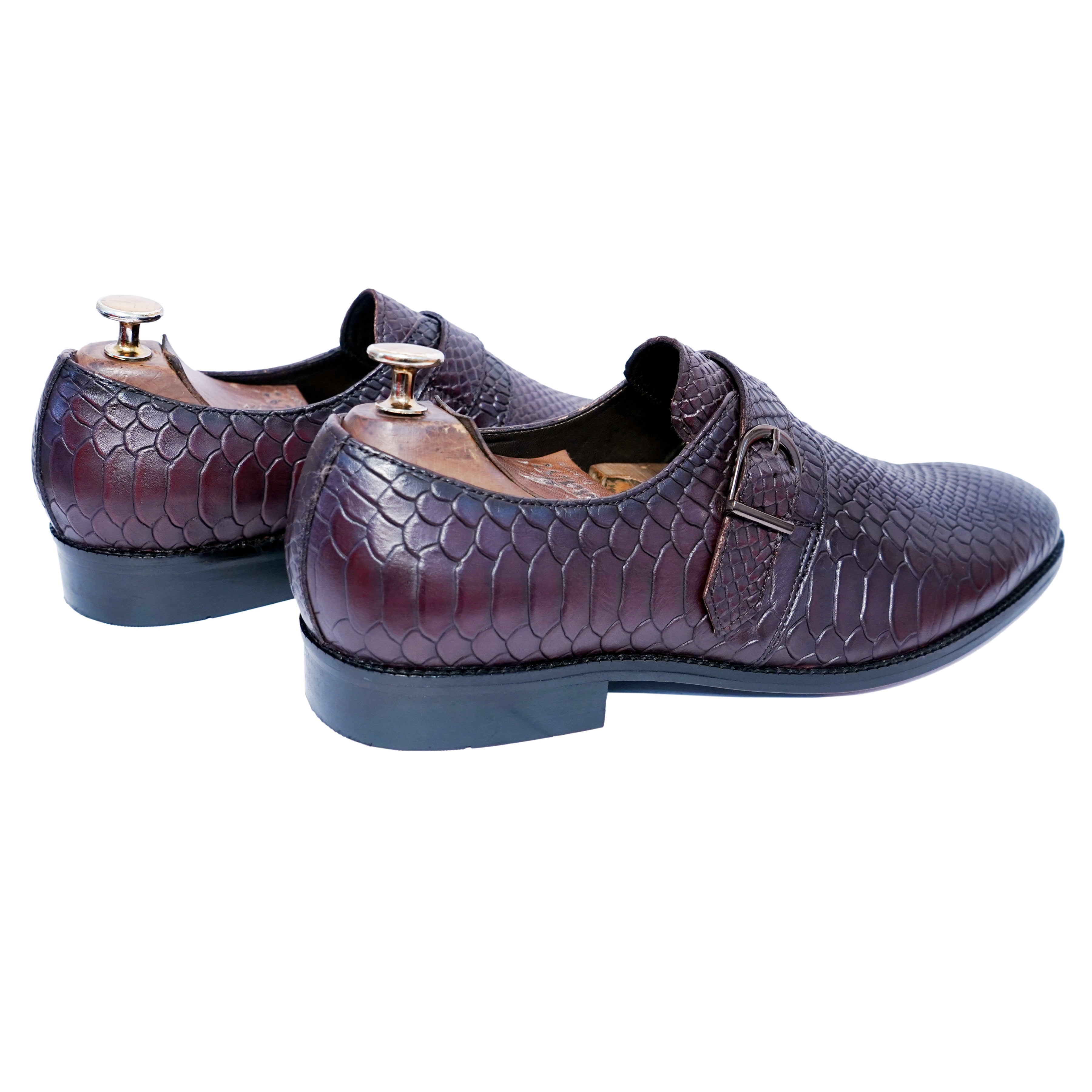 Single Strap Monk Python Embossed