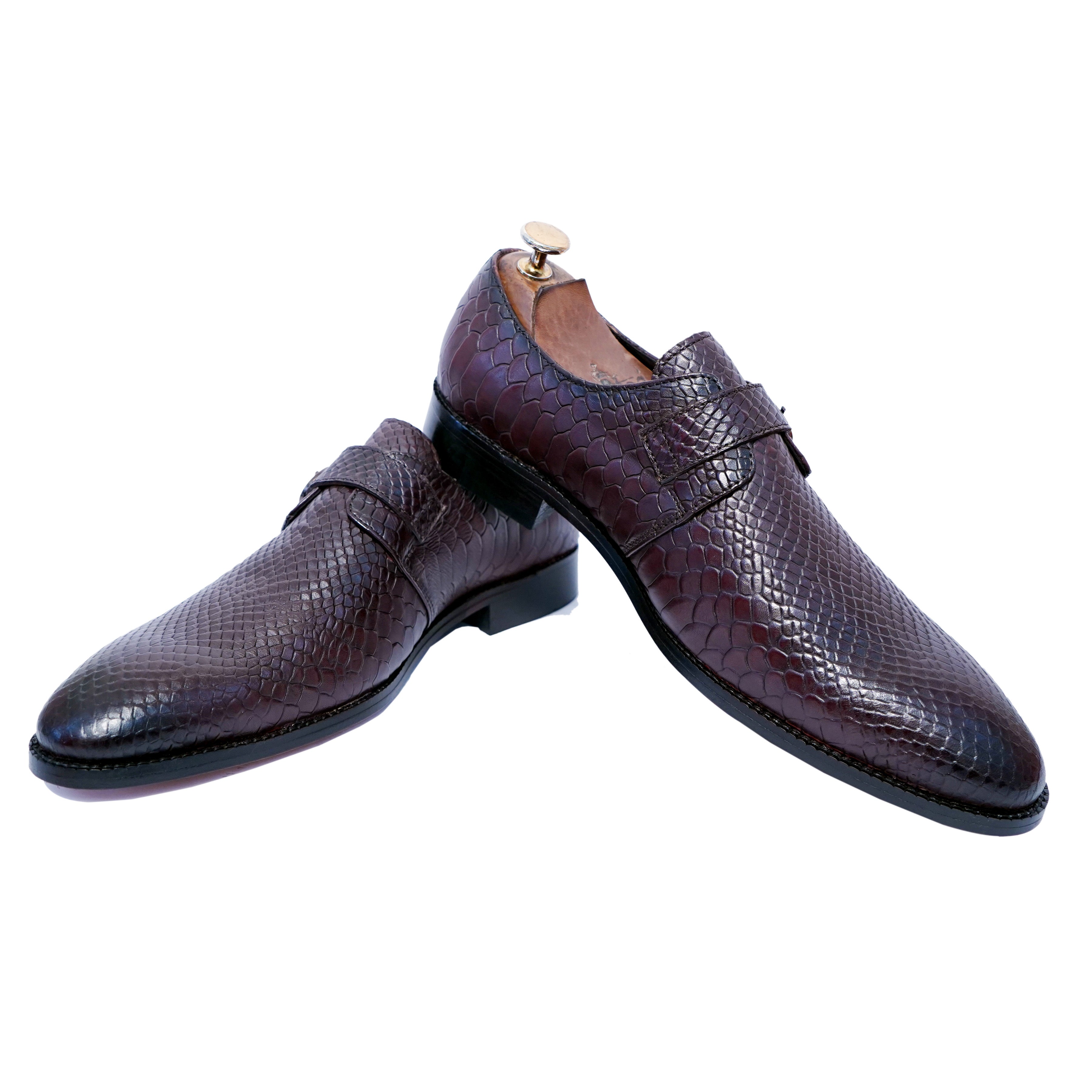 Single Strap Monk Python Embossed