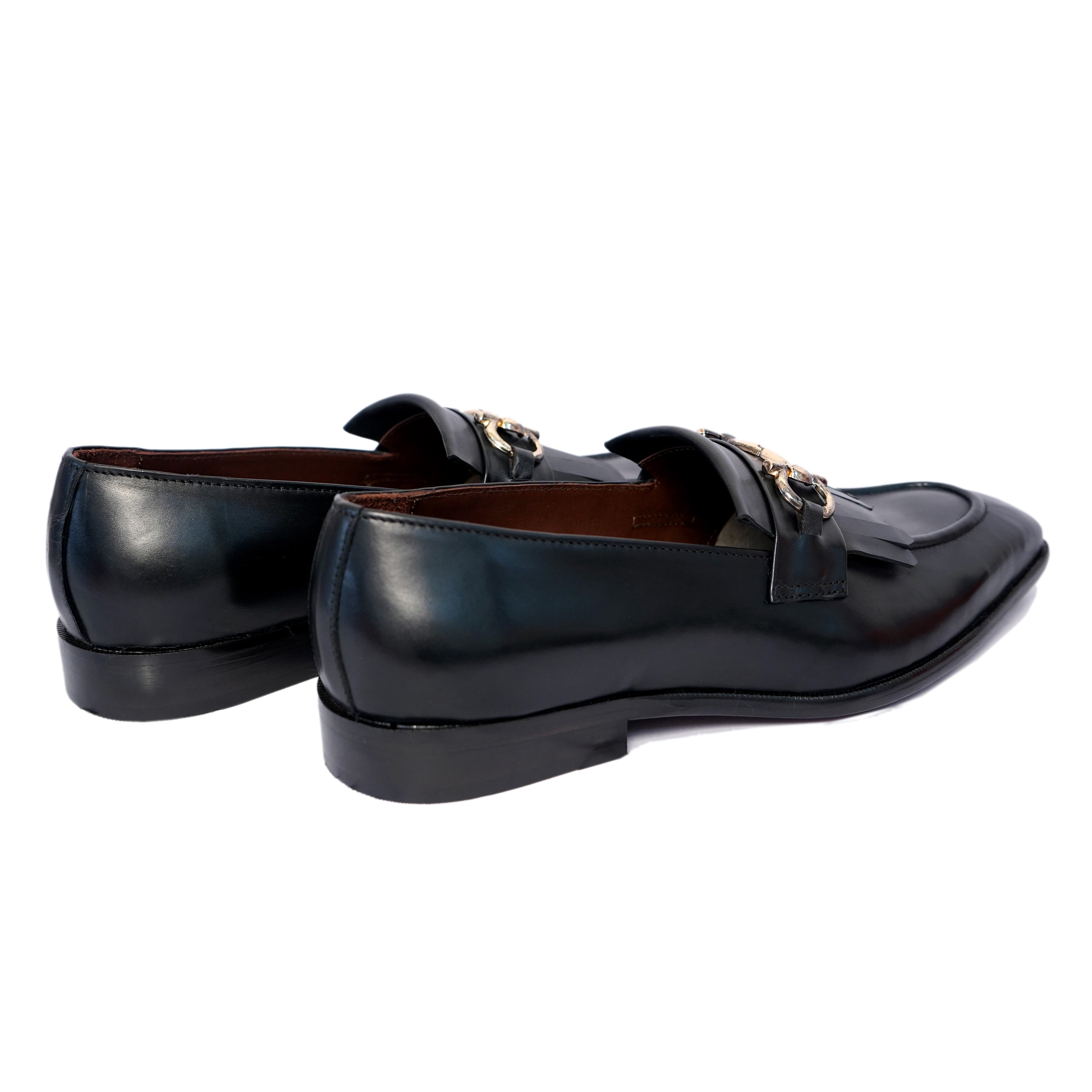 Black Loafers With Fringe