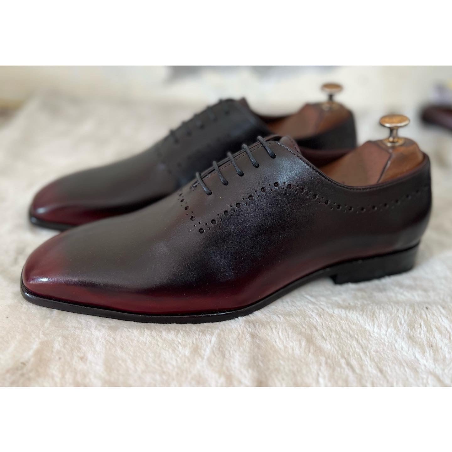 Wholecut Oxfords Laceups Hand Patina