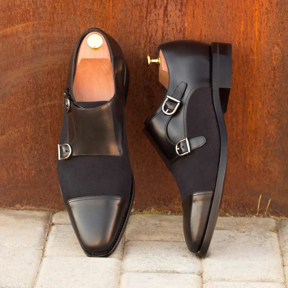 Double Monk Strap Black
