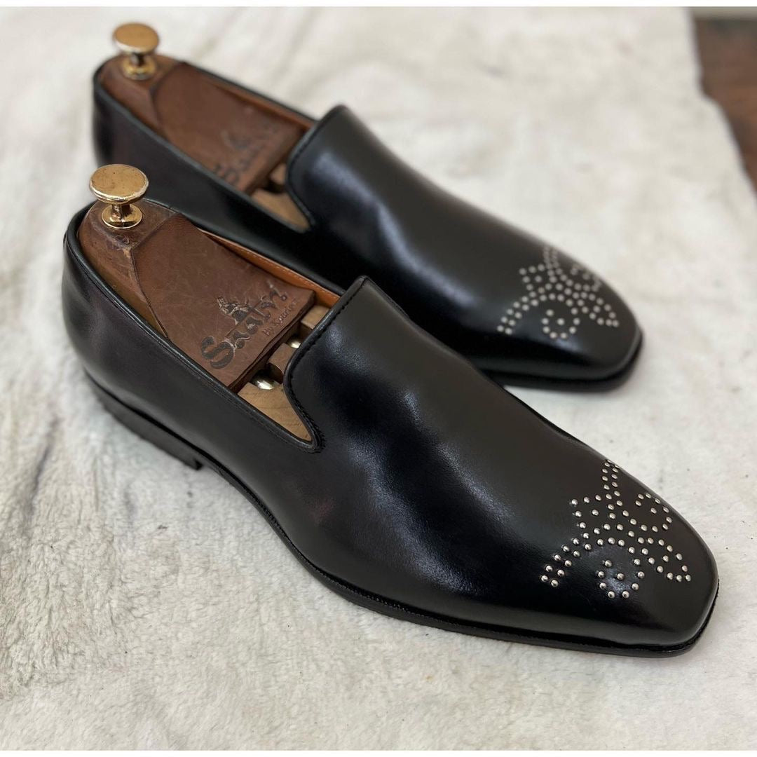 Black Slipon With Bajri