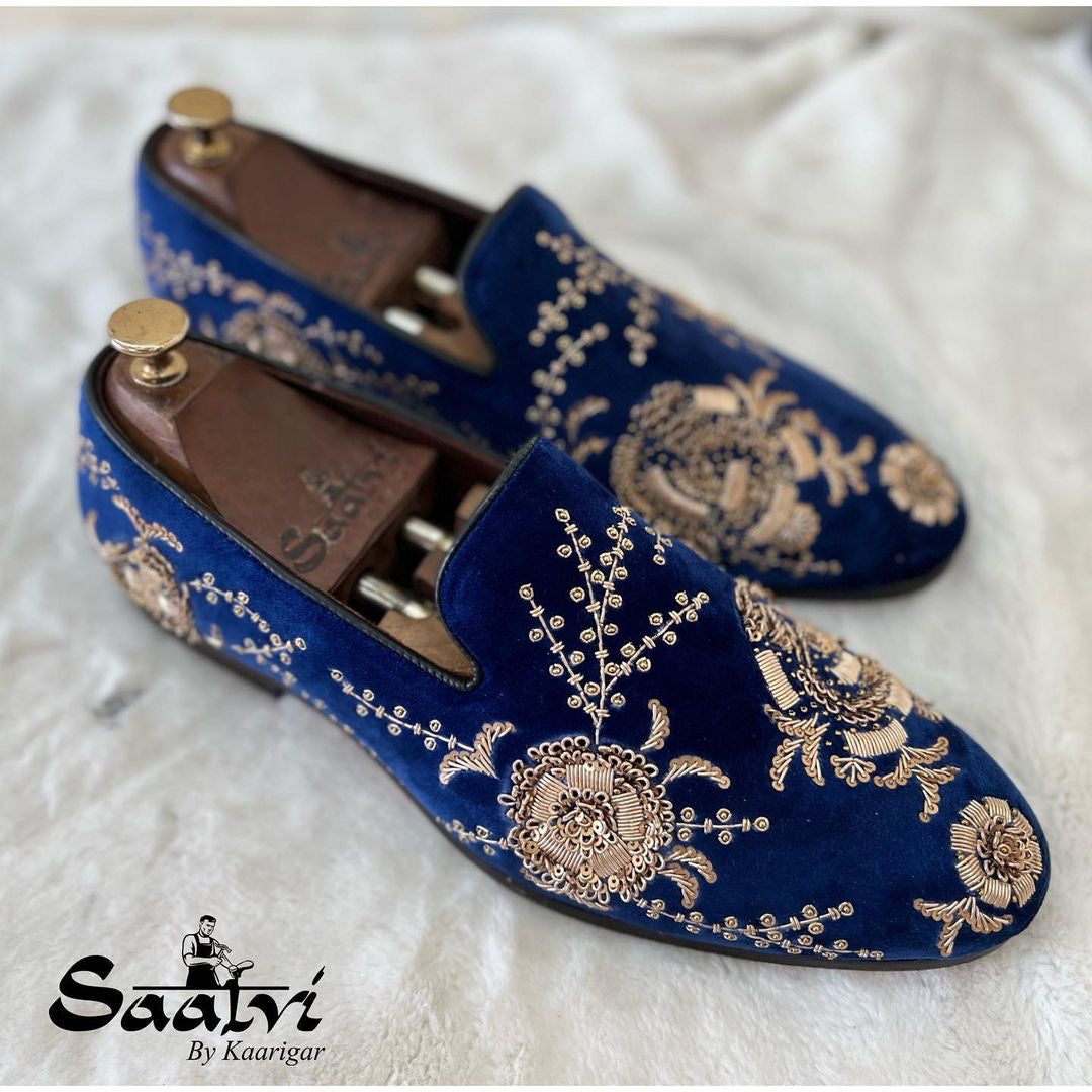 Buy Wedding Zardosi Slip-ons For Men