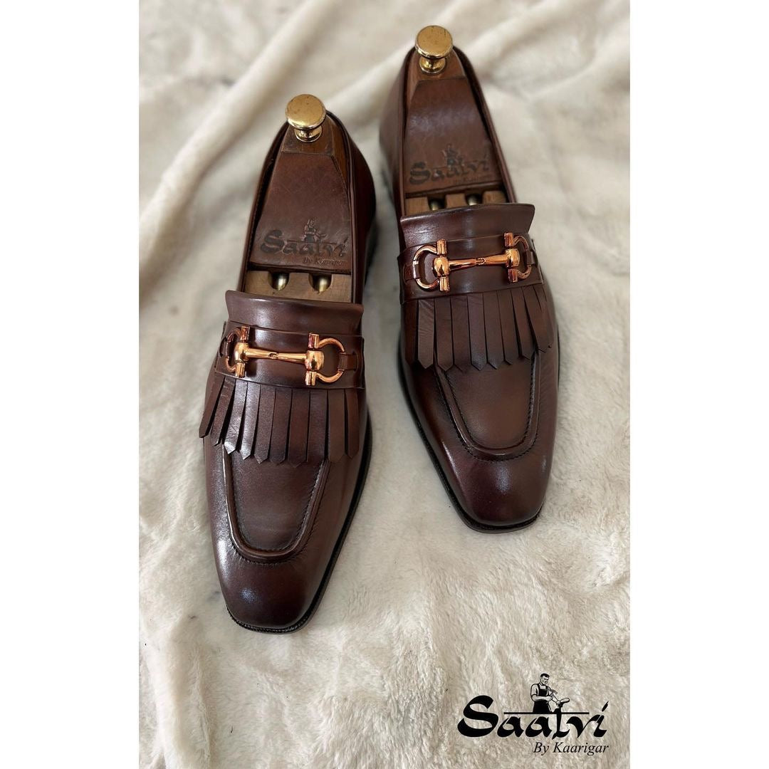 Fringe Loafers With Metal Trim