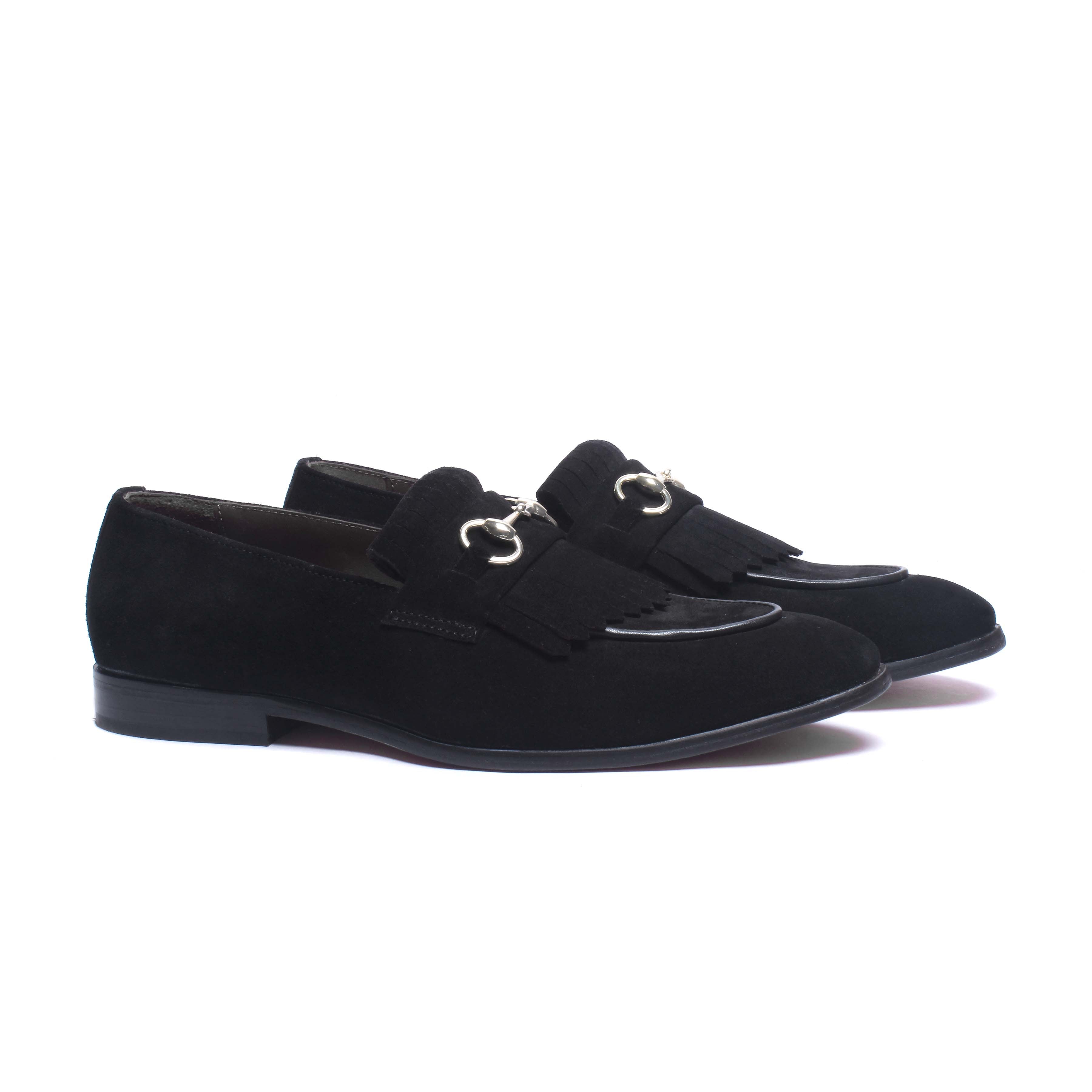 Fringe Loafers With Horsebit Buckle
