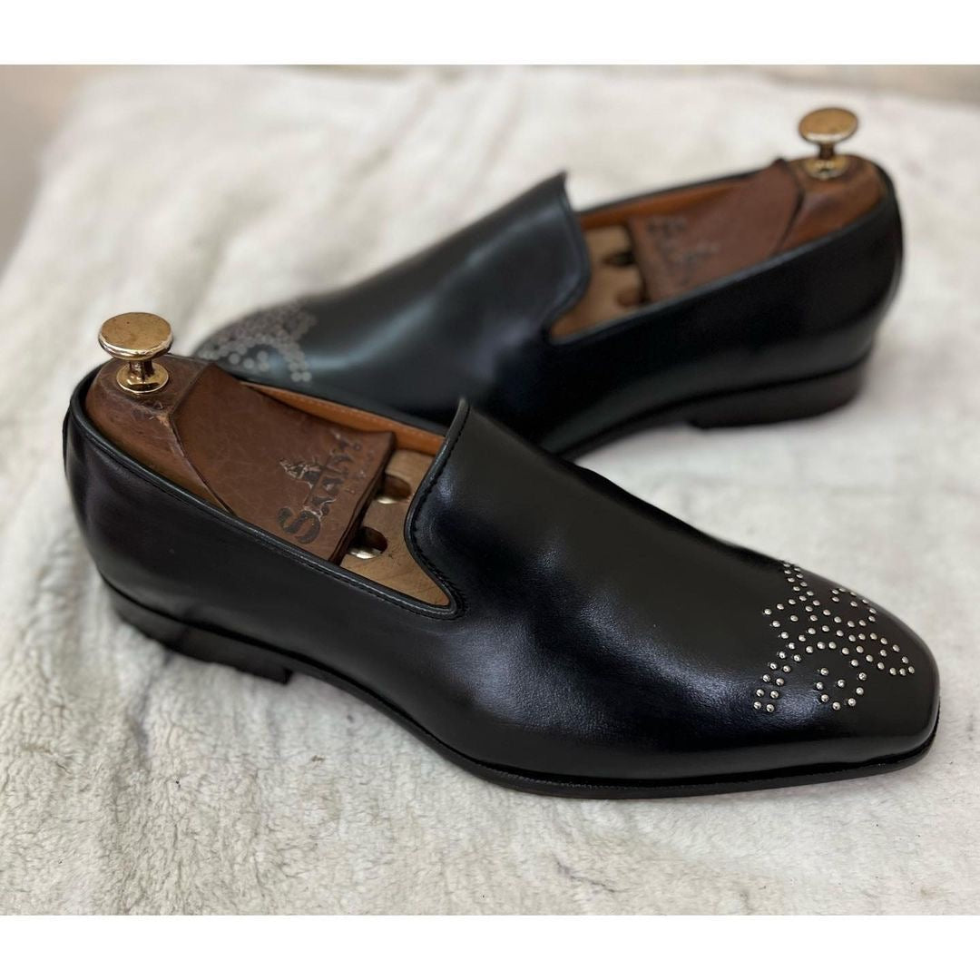 Black Slipon With Bajri