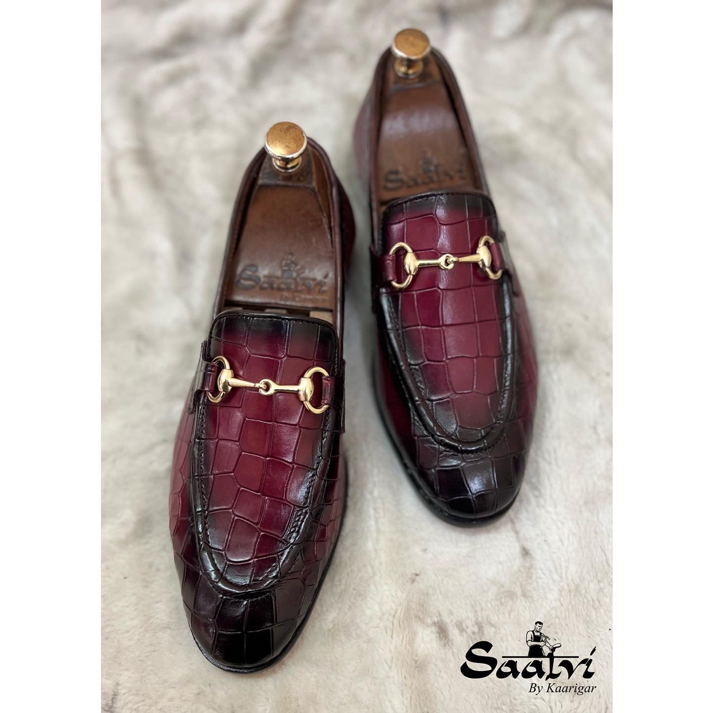 Horsebit Loafers Patina Red