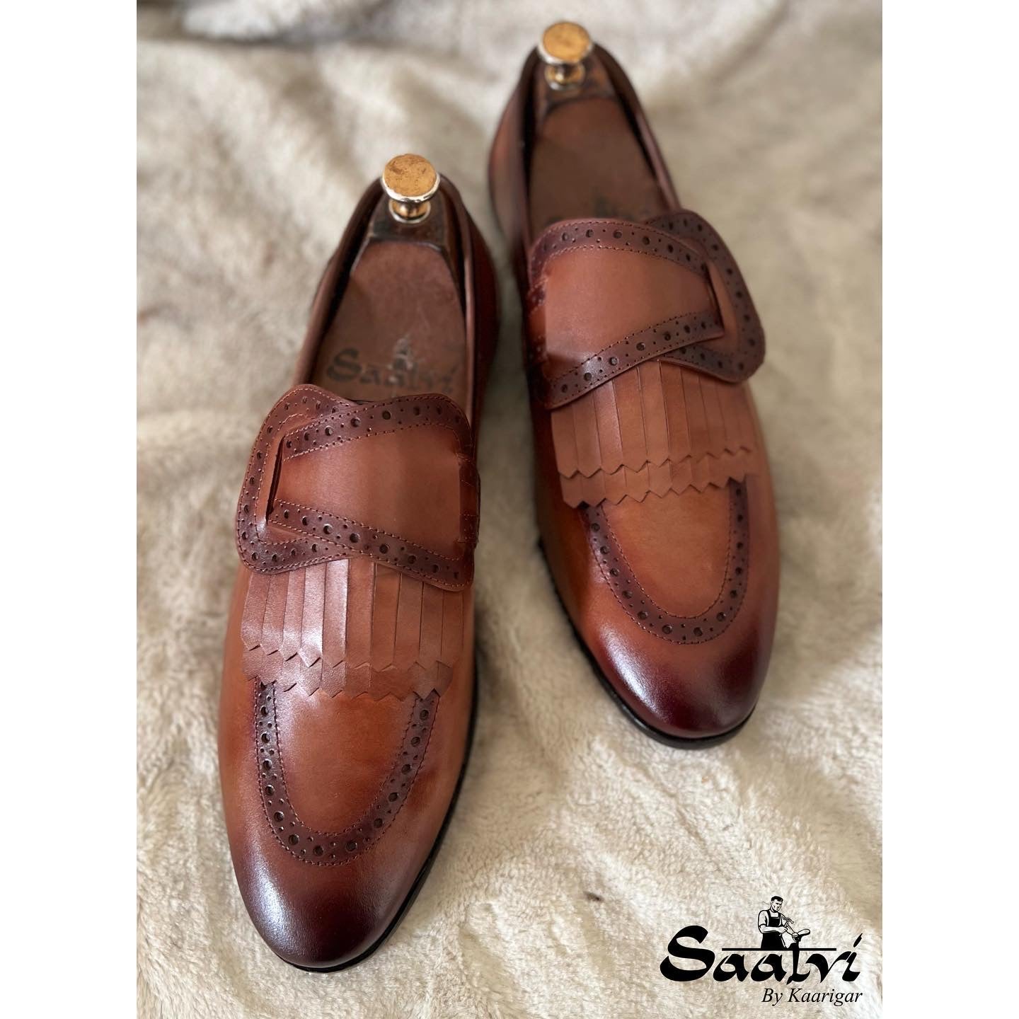 Butterfly Loafers With Fringes