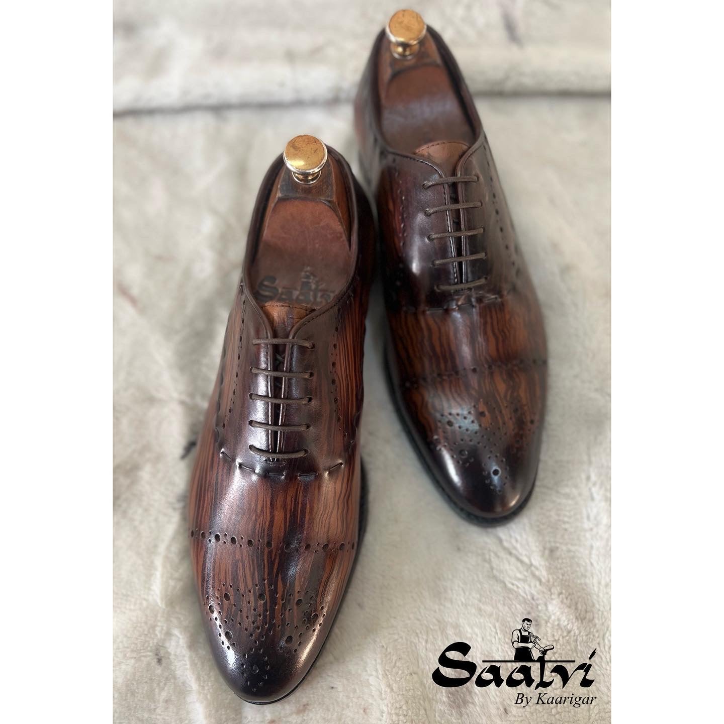 Hand Finished Oxfords With Stitch