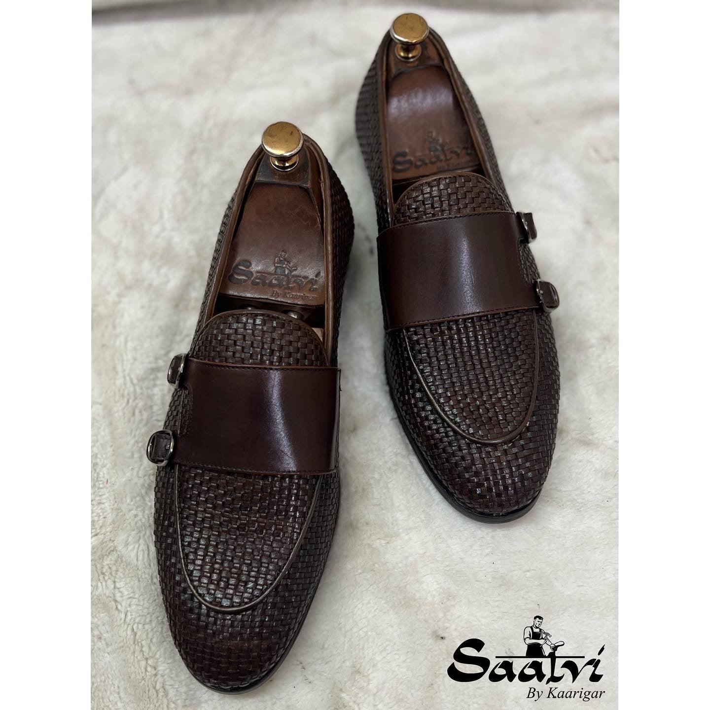 Double Monk Strap Loafers Brn