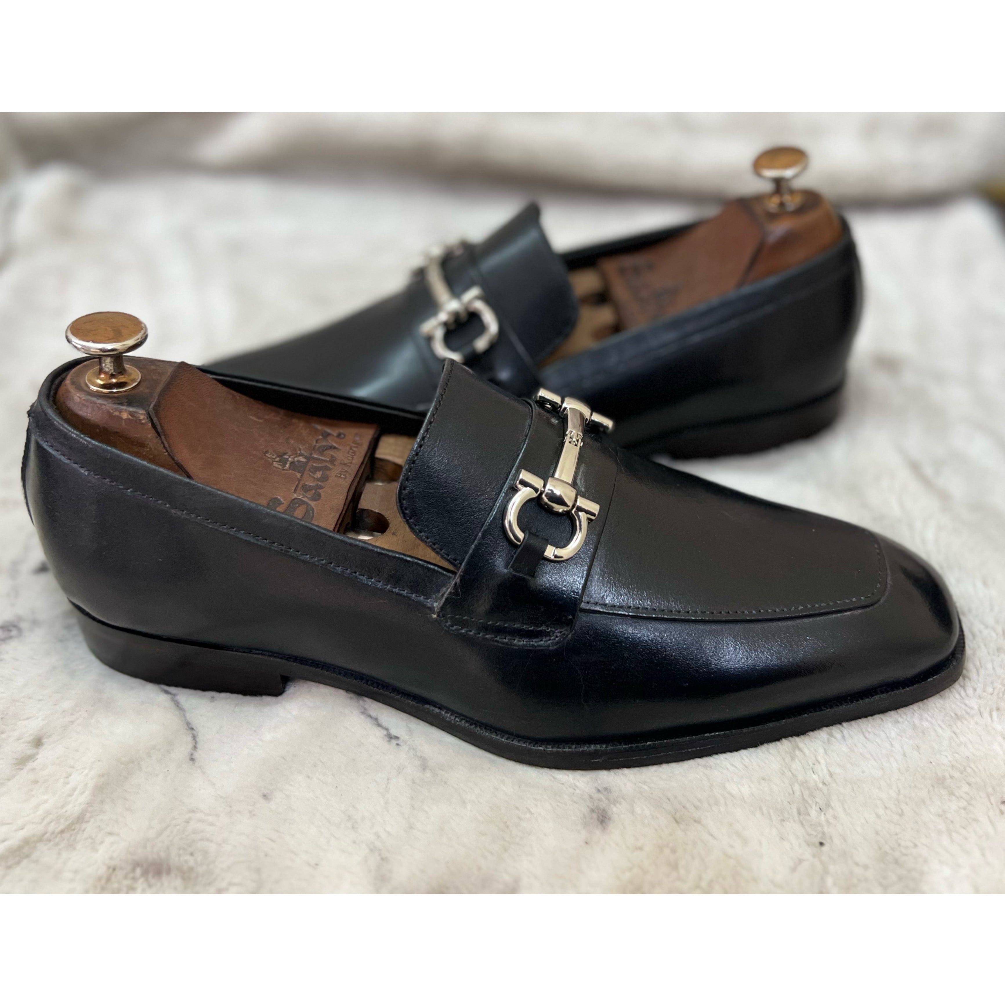 Black Horsebit Loafers