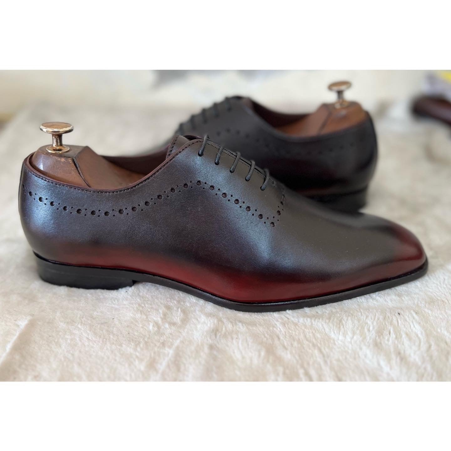Wholecut Oxfords Laceups Hand Patina