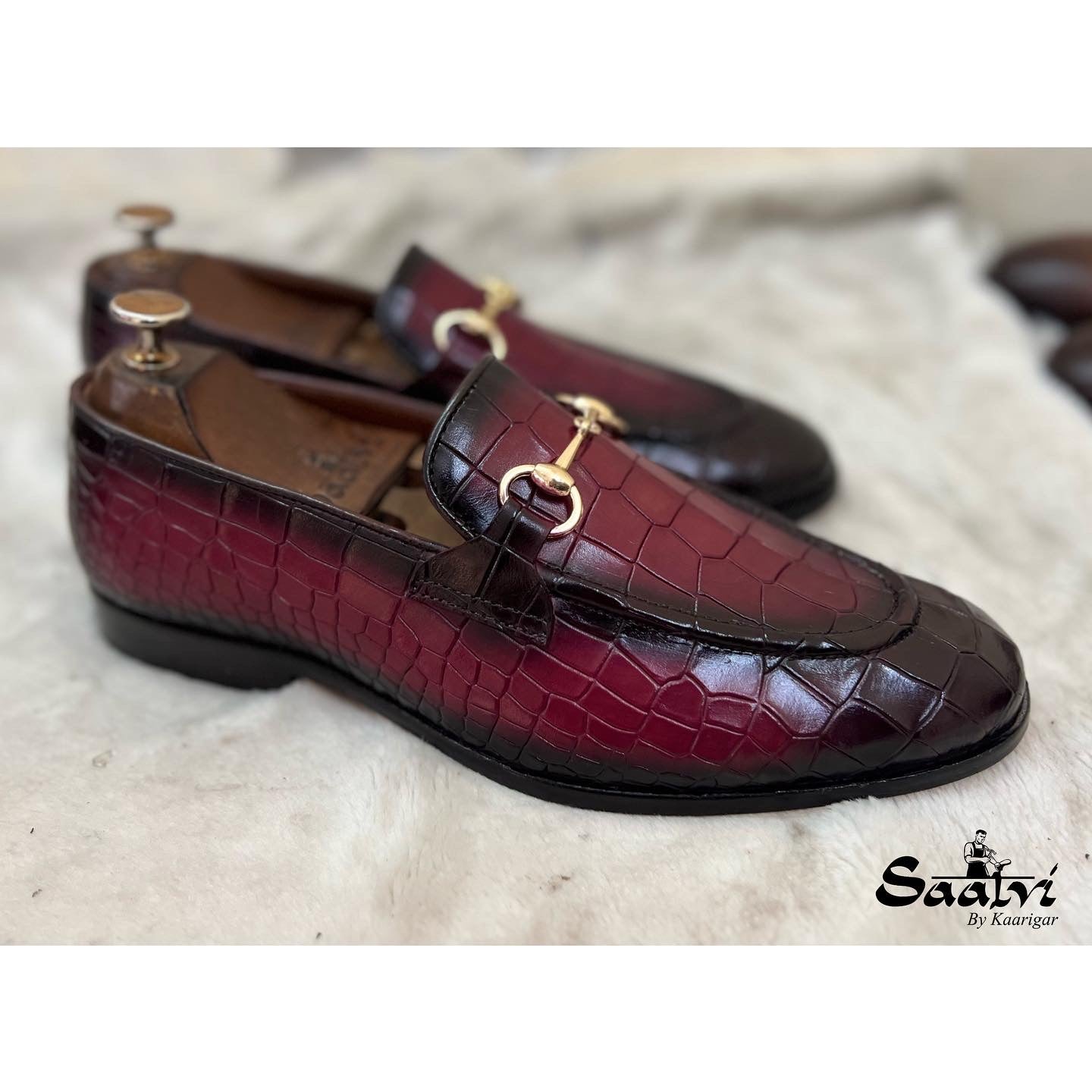 Horsebit Loafers Patina Red