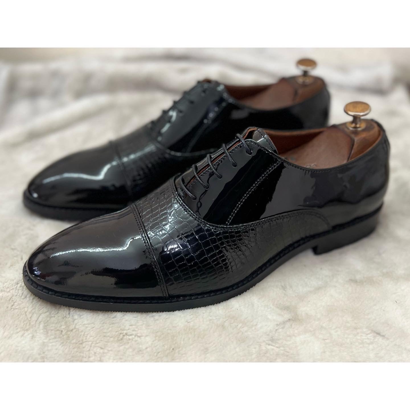 Patent Oxfords Lace Ups
