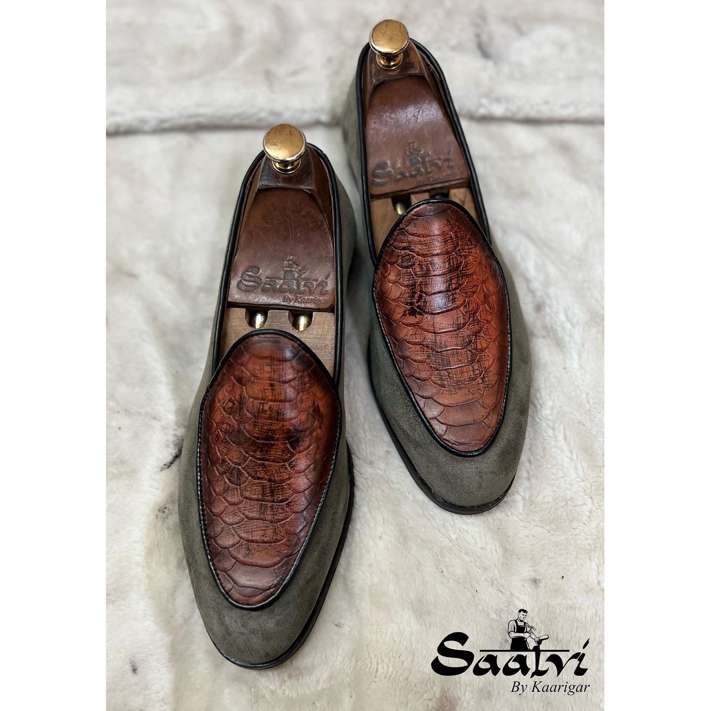Belgian Loafers Grey Suede