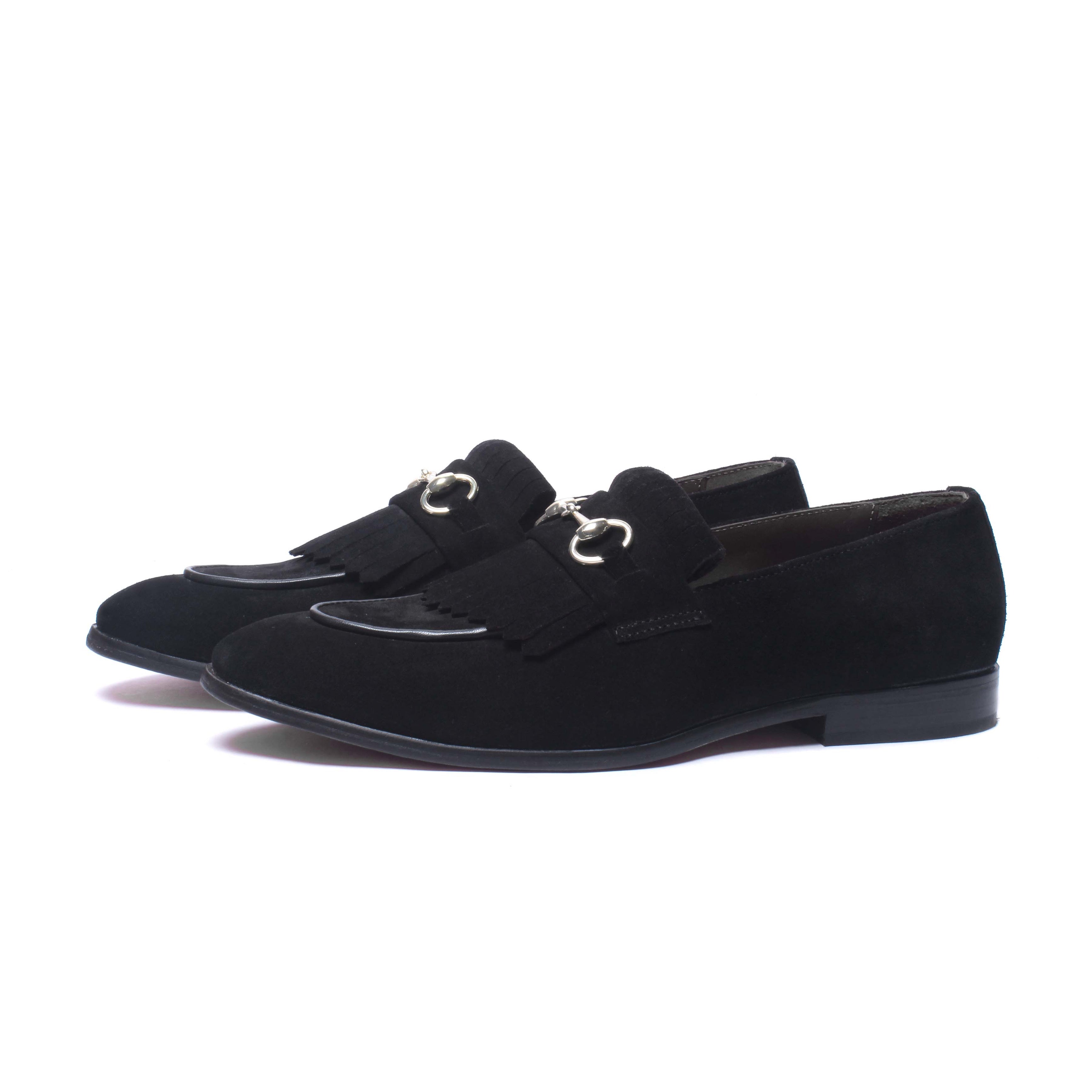 Fringe Loafers With Horsebit Buckle