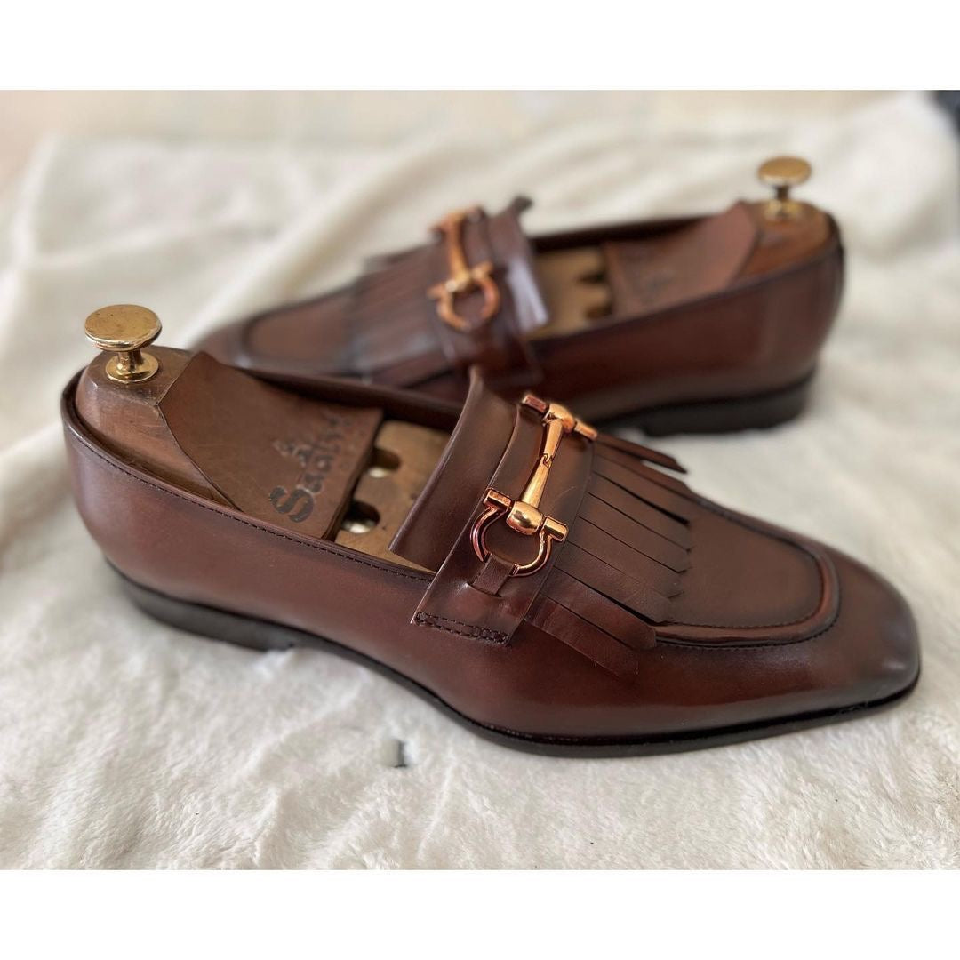 Fringe Loafers With Metal Trim
