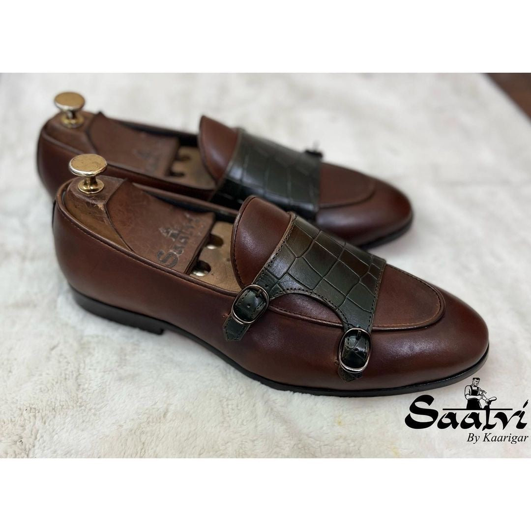 Double Monk Strap Loafers Green