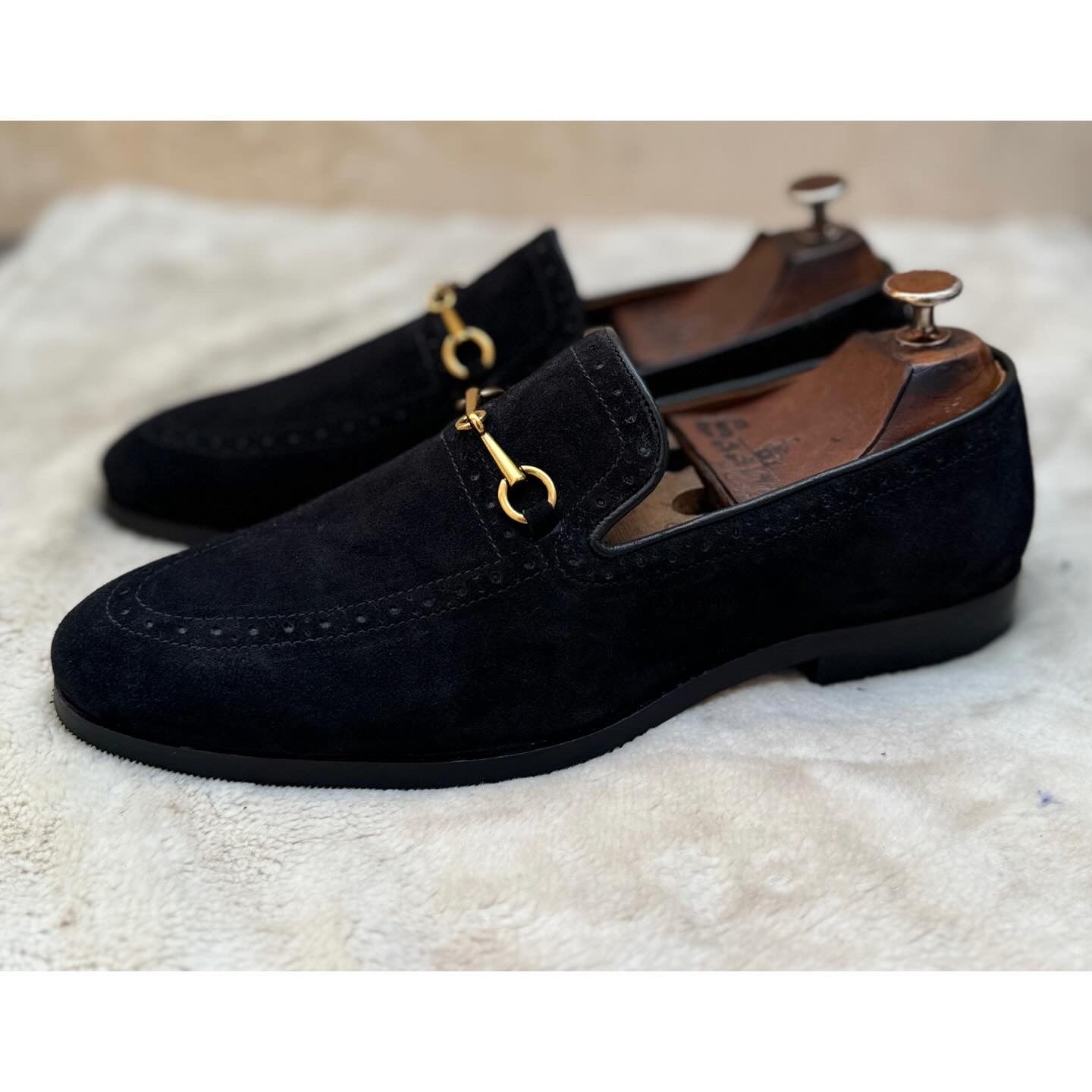 Semi Brogue Loafers Suede