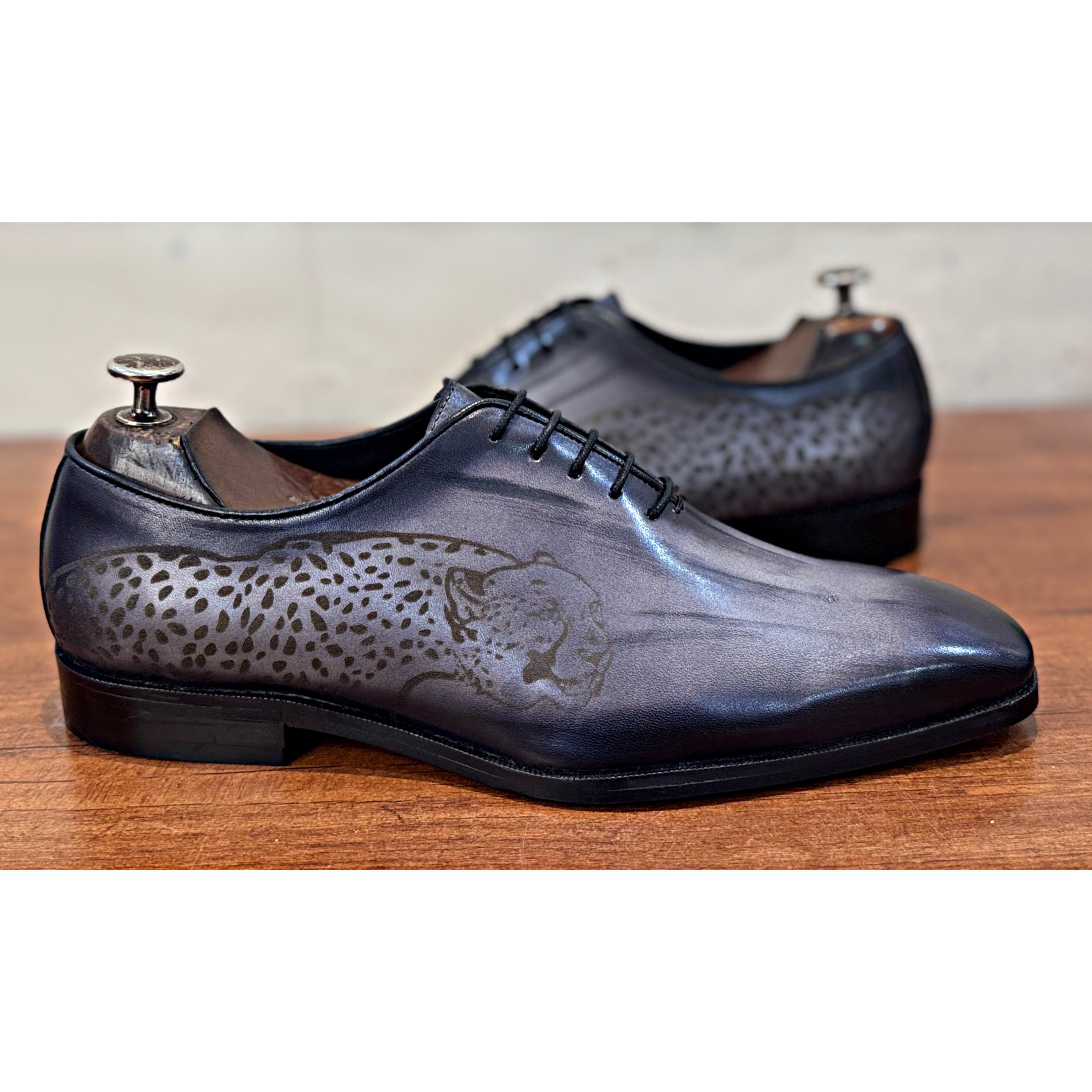 Grey Hand Patina Oxfords Tiger