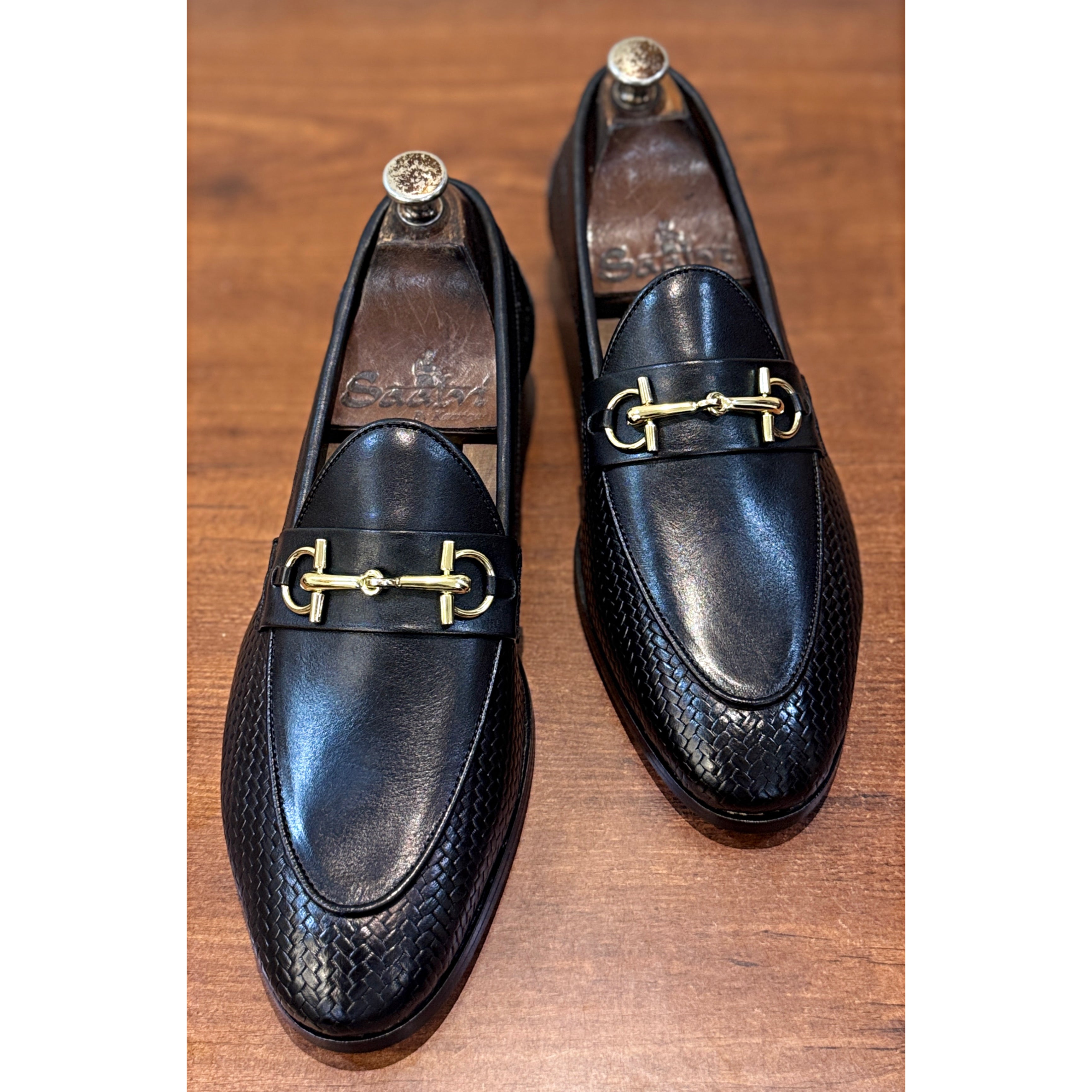 Imperial Black Woven Horsebit Loafer