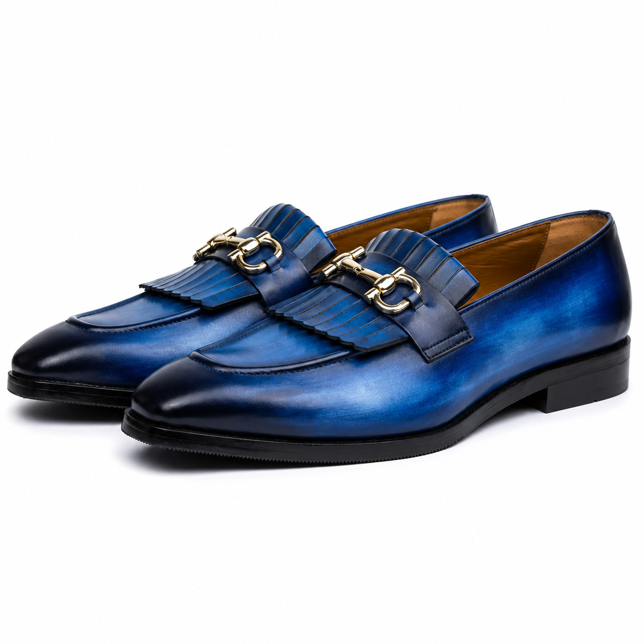 Azure Regent Kiltie Loafers