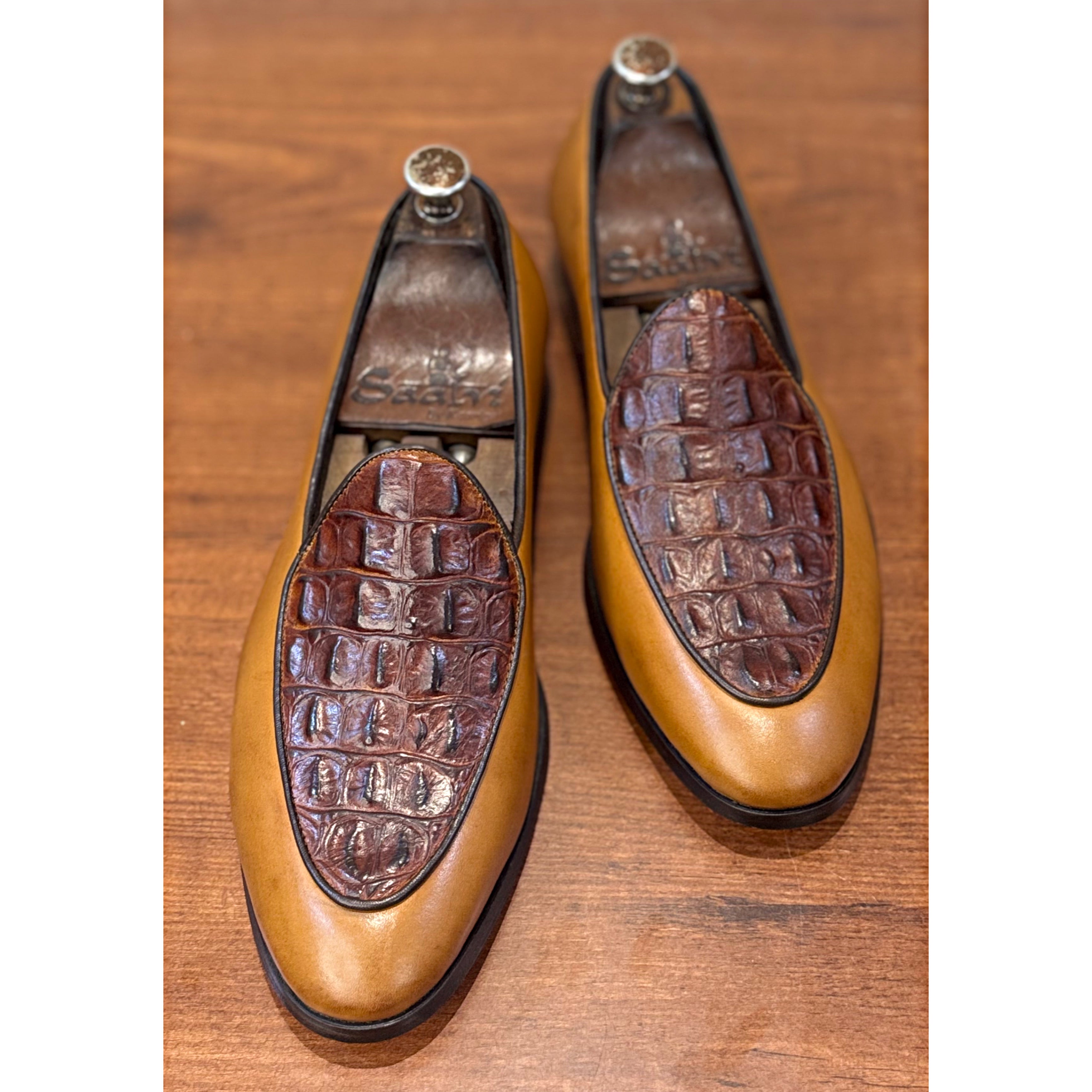 Belgian Loafers Croco Tan