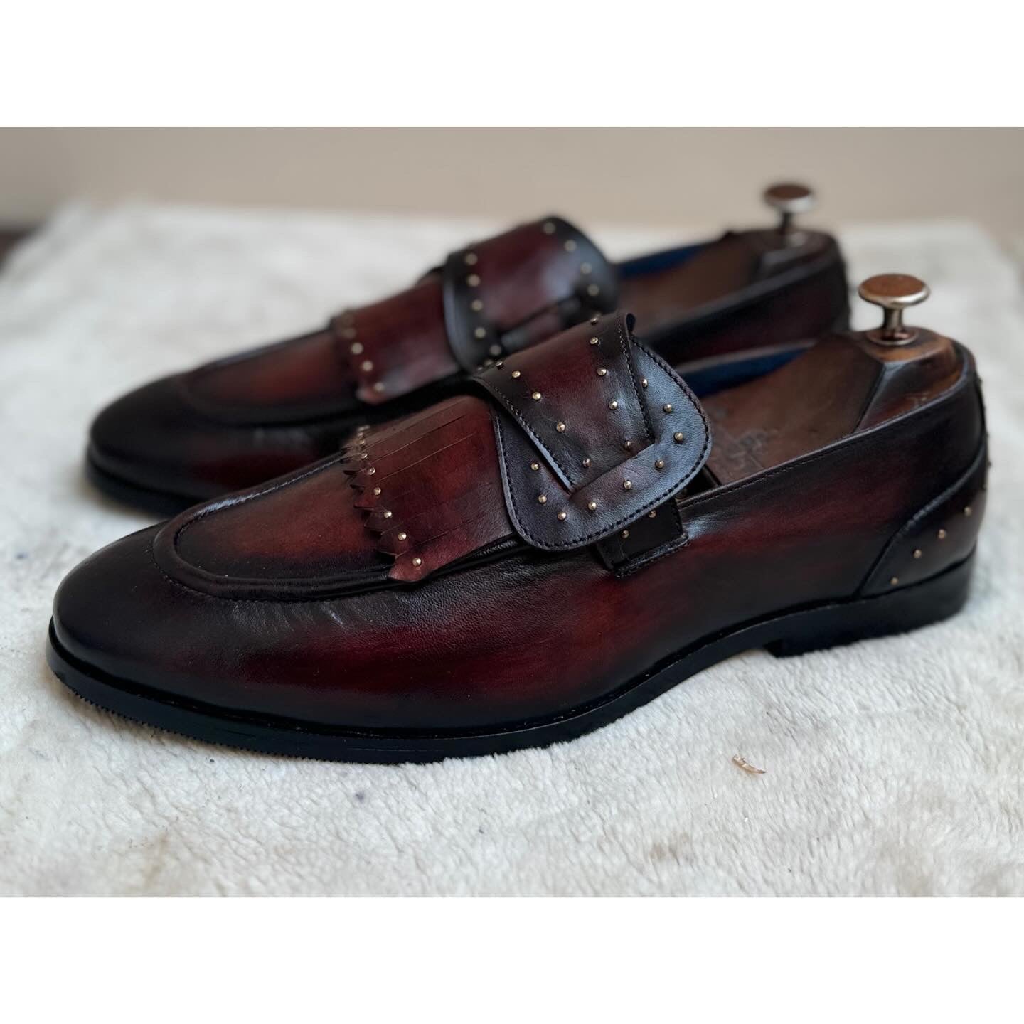 Butterfly Loafers with Bajri Bordo