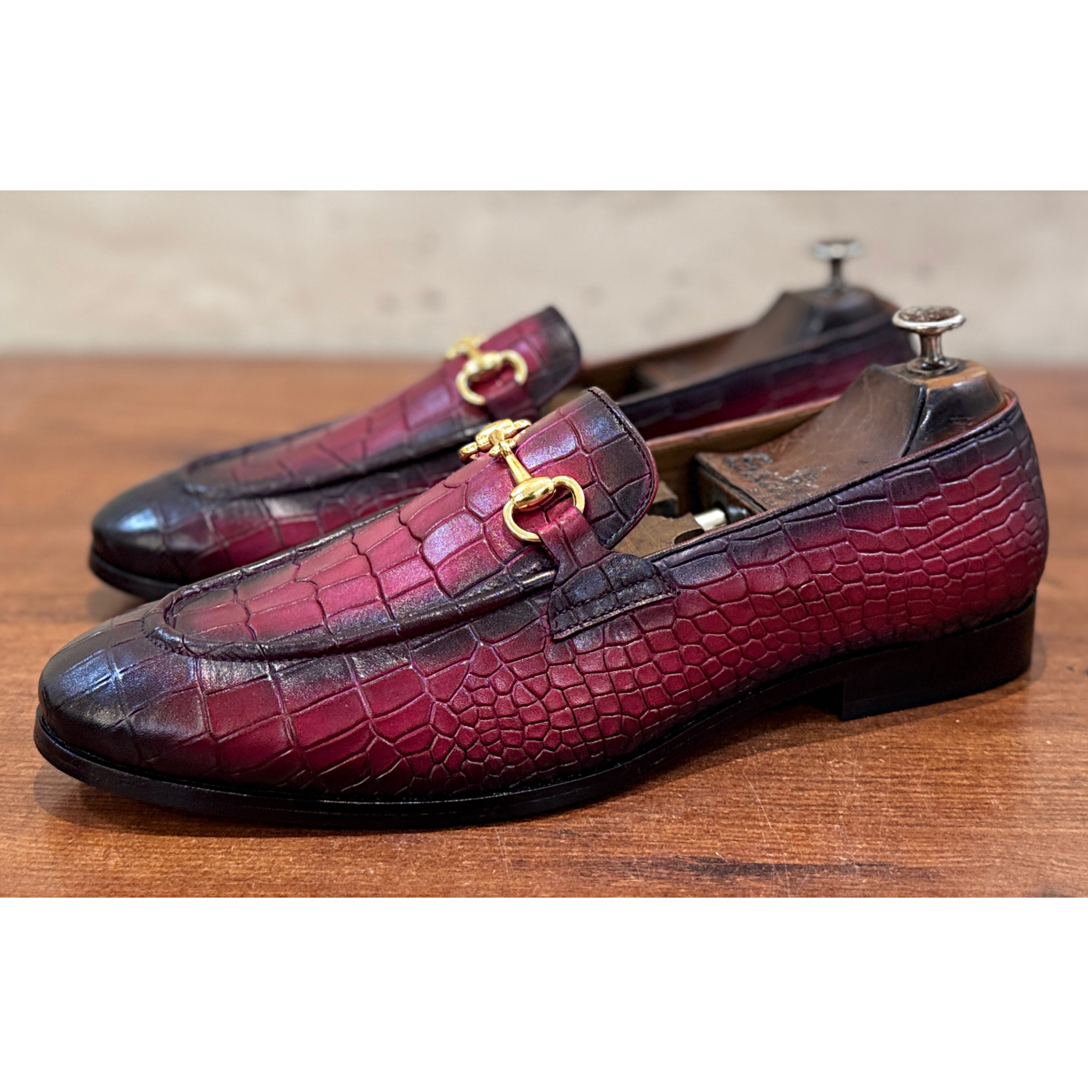 Imperial Croc Horsebit Loafer – Royal Burgundy