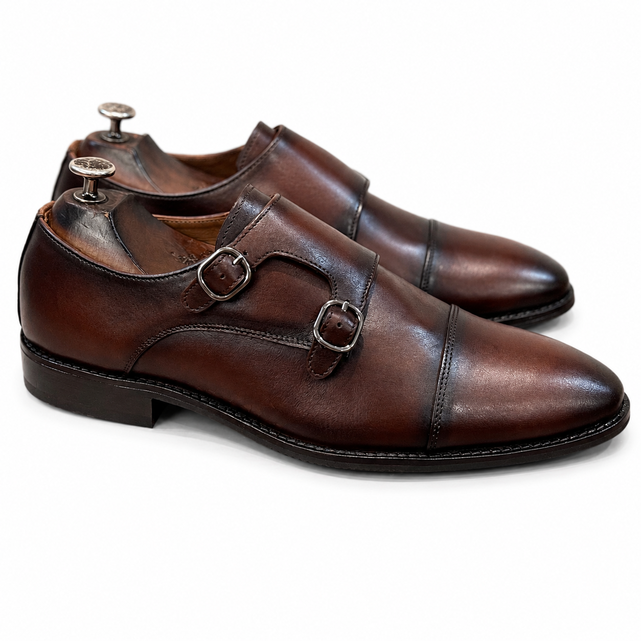Double Monk Strap Brown