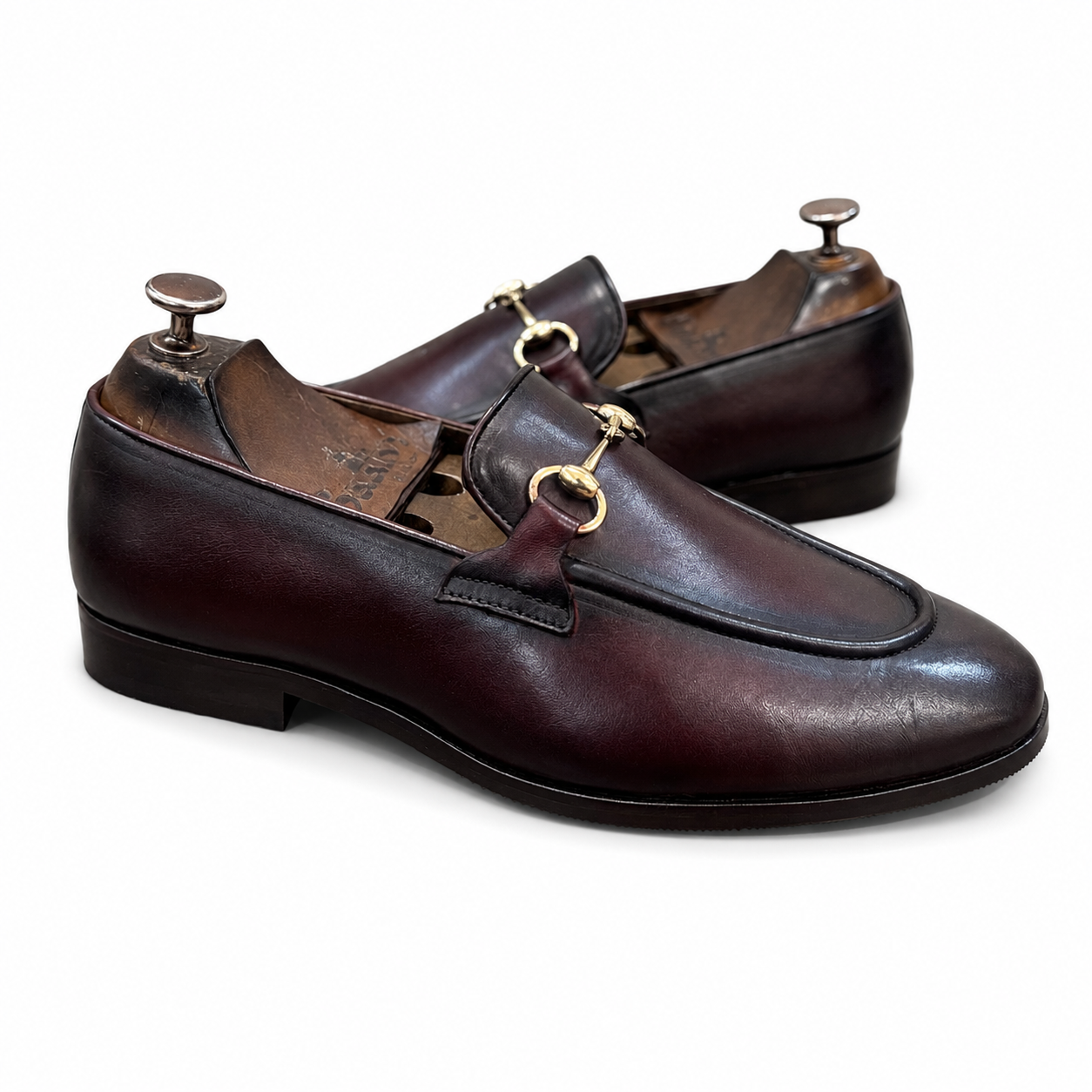Horsebit Loafers Burgundy Brown