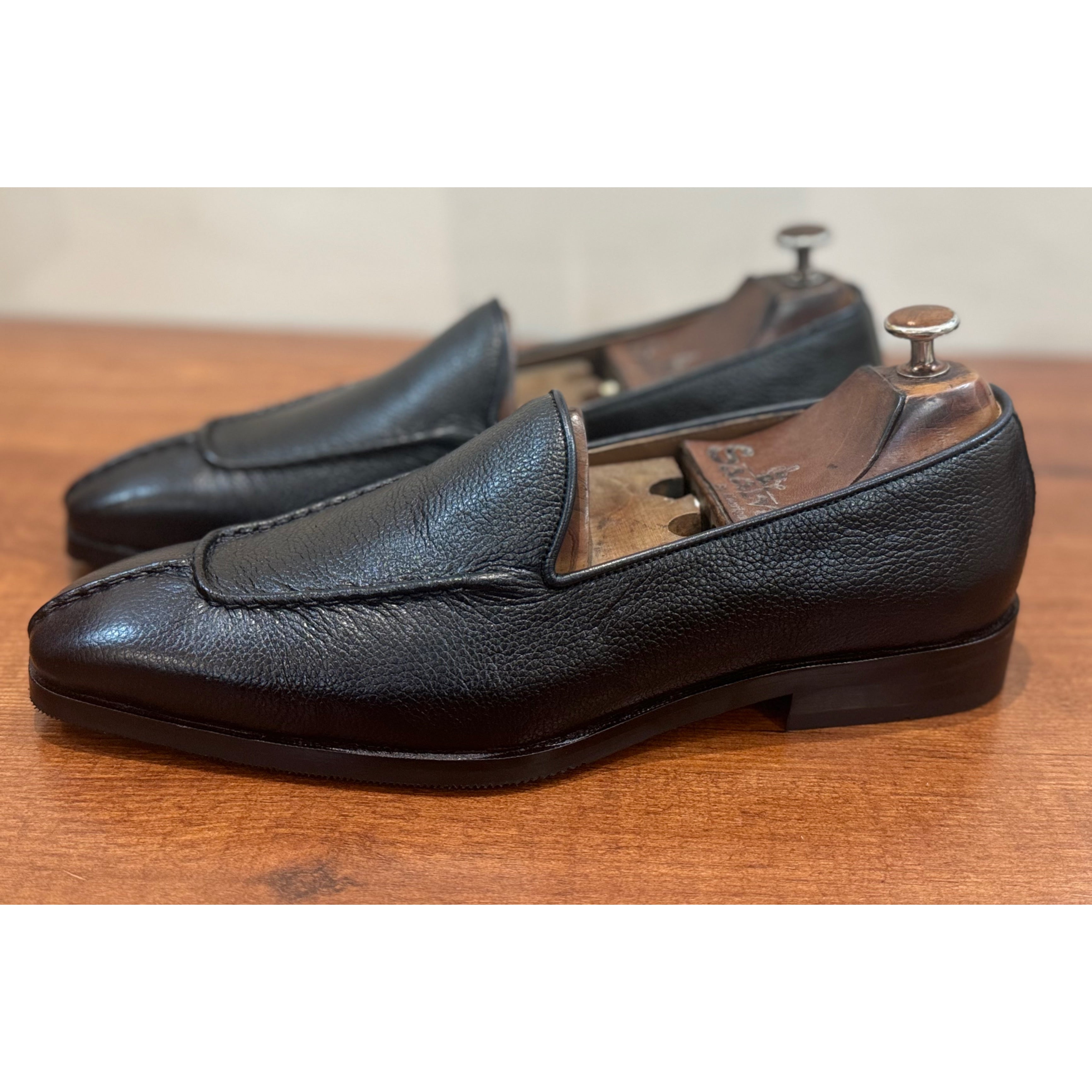 Black Soft Leather Loafers