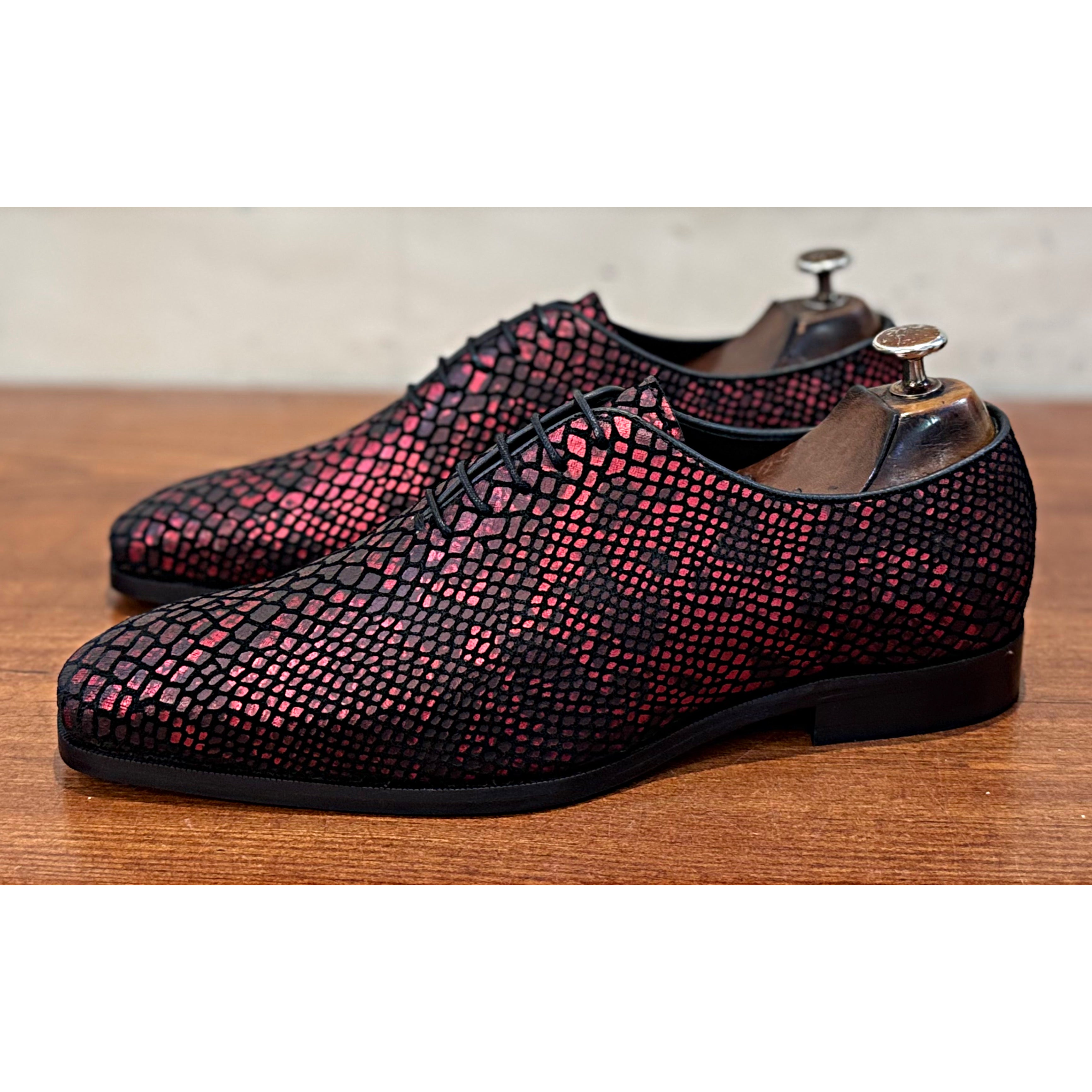 Red Snake Foil Oxfords