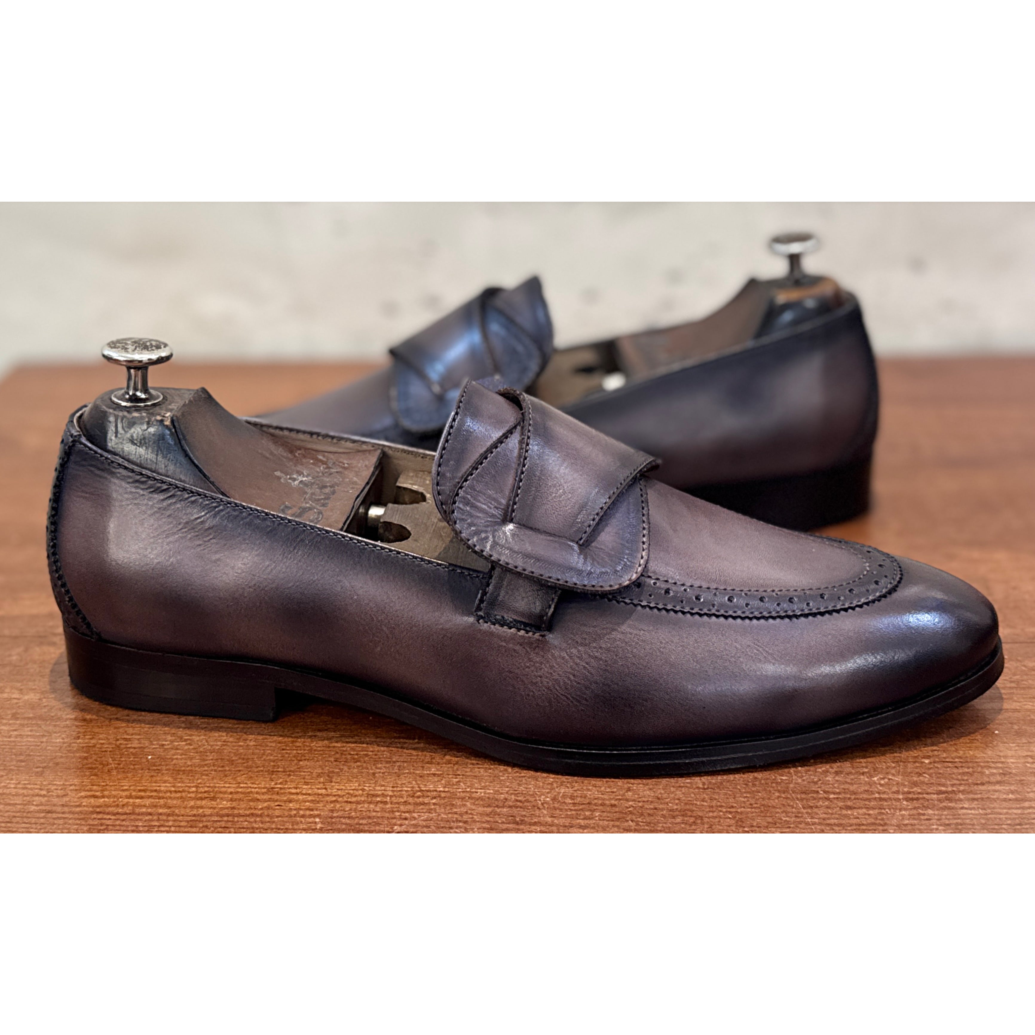 Butterfly Loafers Hand Patina Light Brown