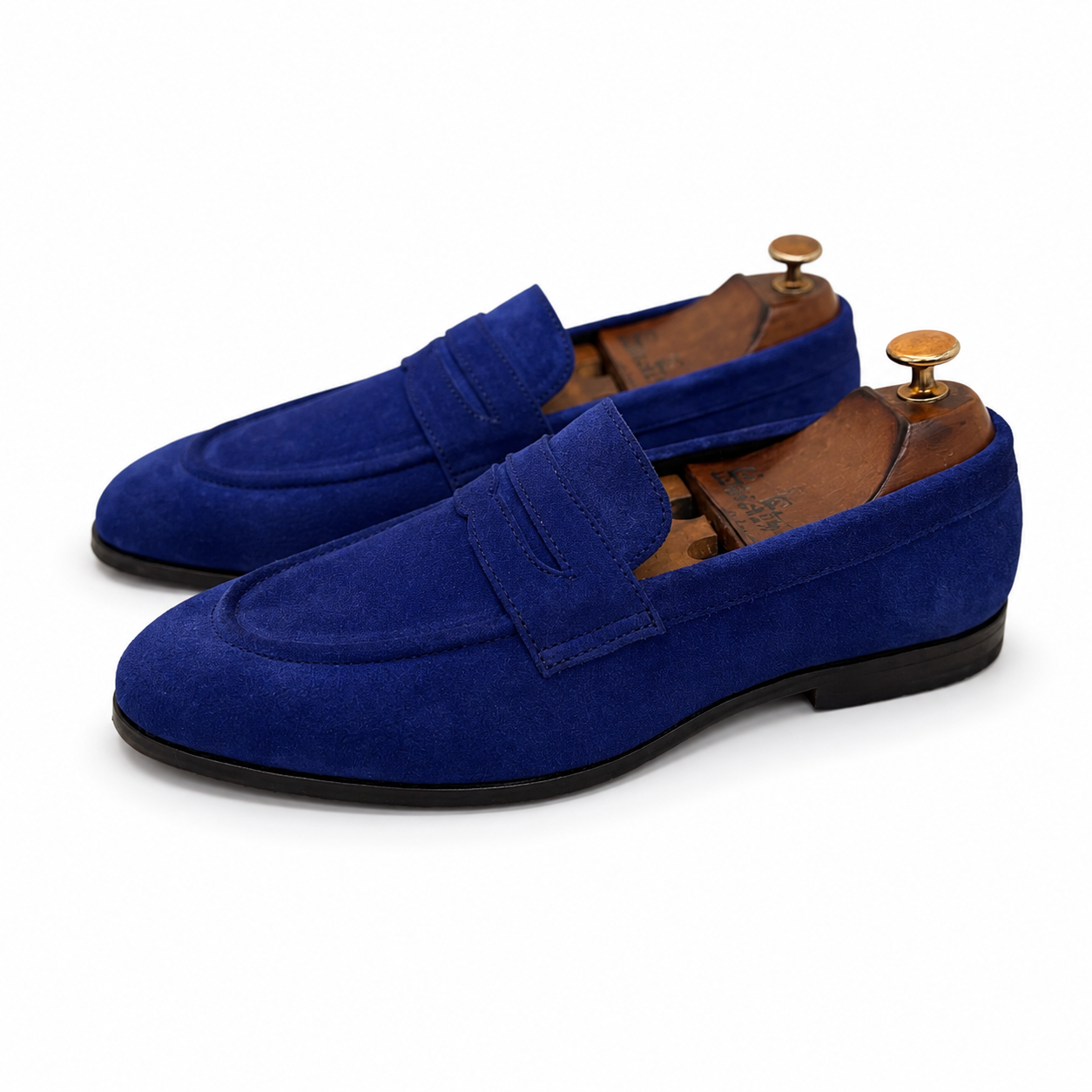 Azure Monarch Penny Loafers