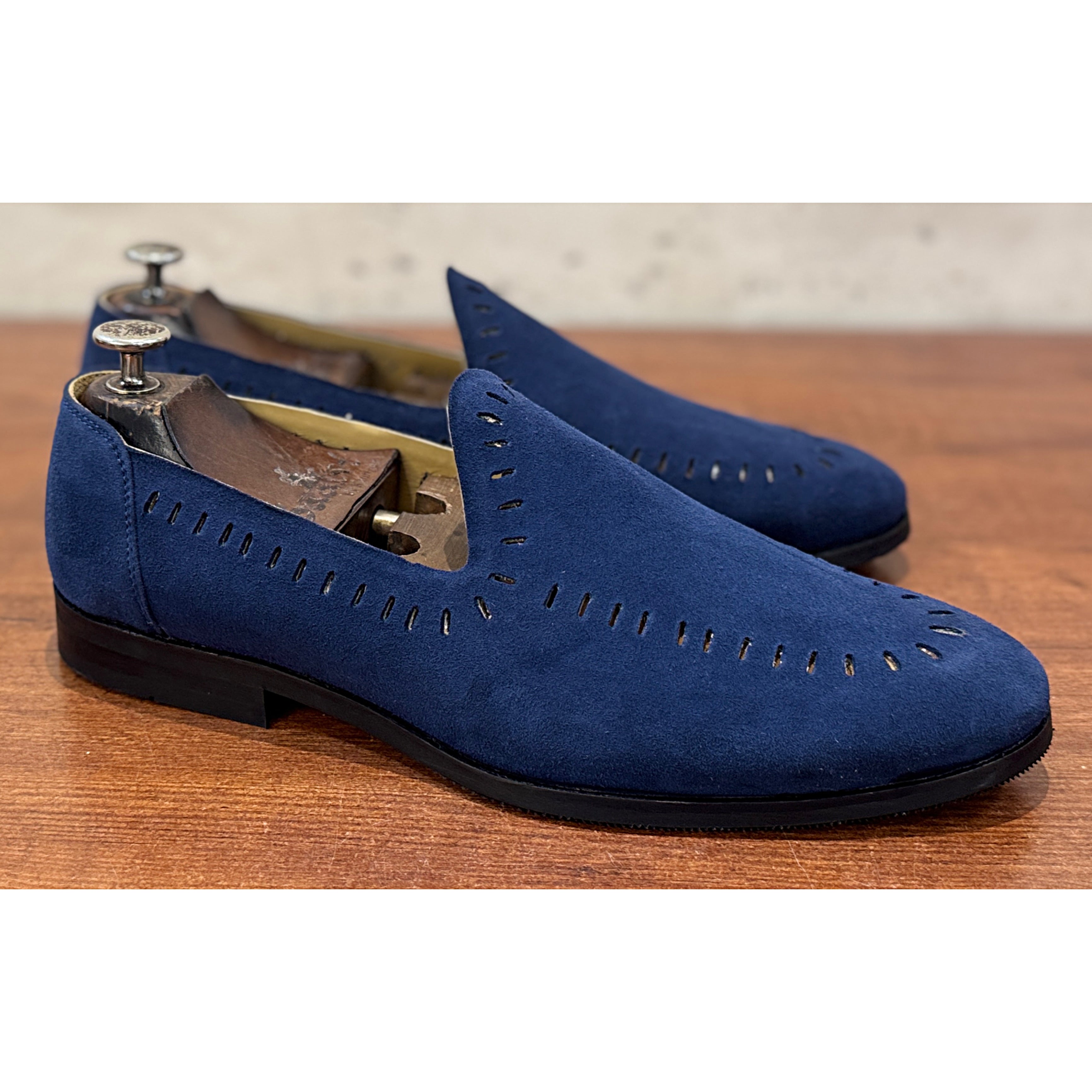 The Riviera Suede Loafer Blue
