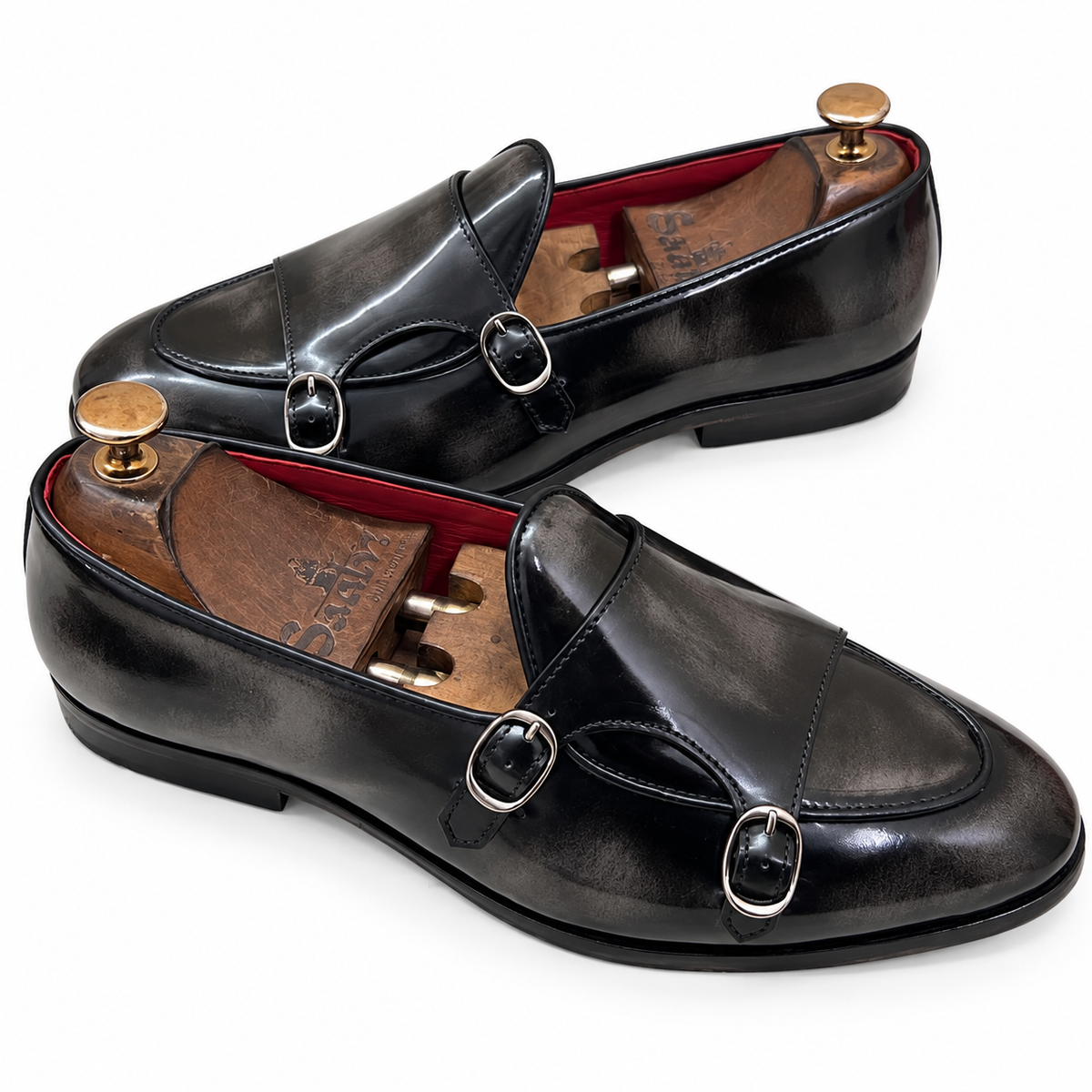 Graphite Royale Belgian Monk Strap