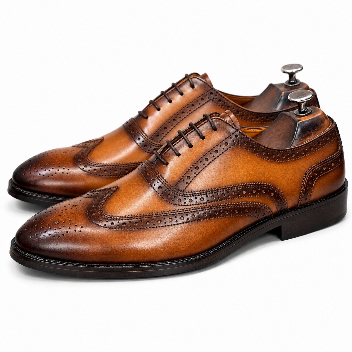 Cognac Wingtip Brogue Oxford