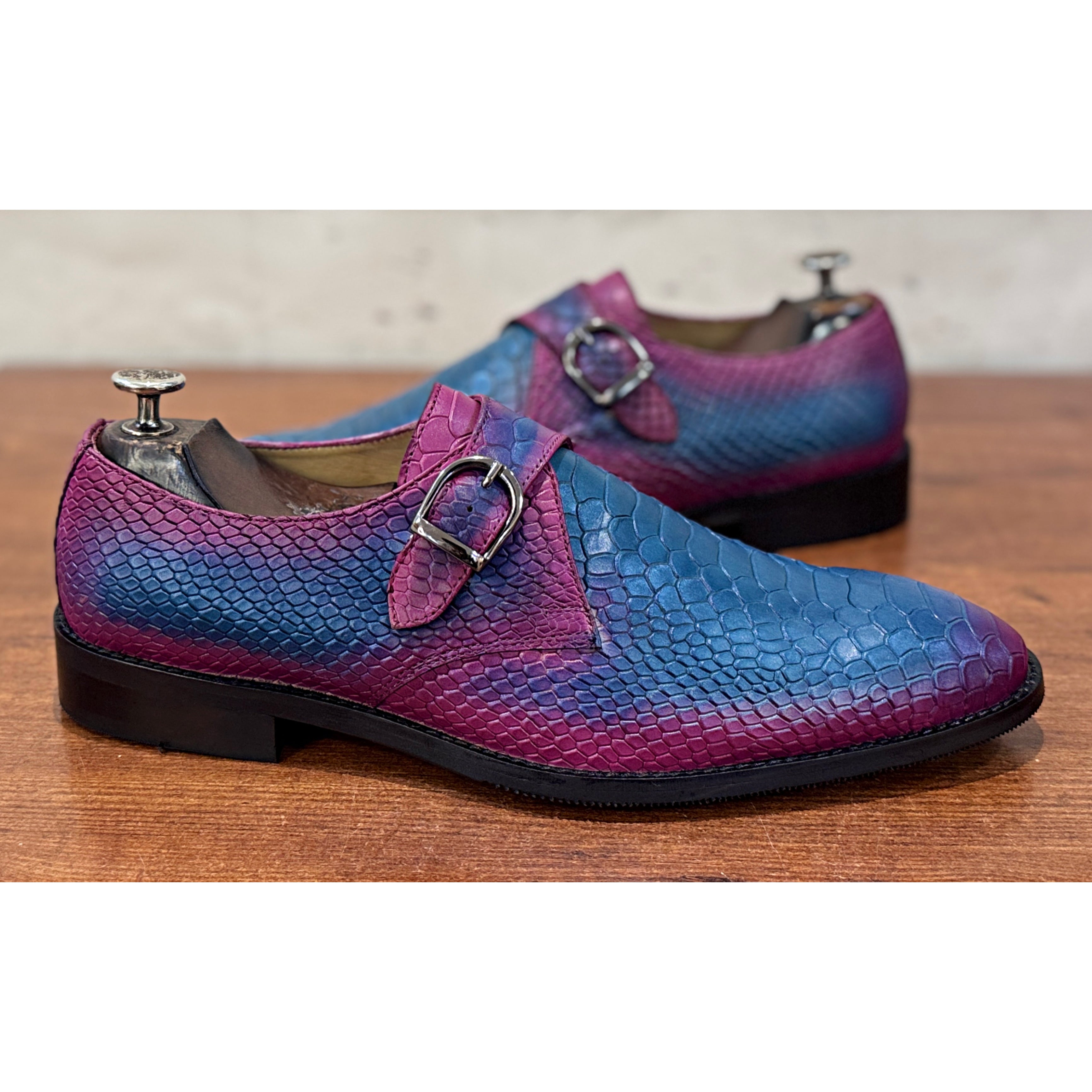 Aurora Python Monk Strap Shoes