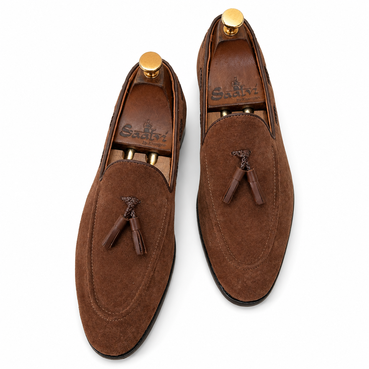 Florence Tassel Loafers – Chocolate Suede