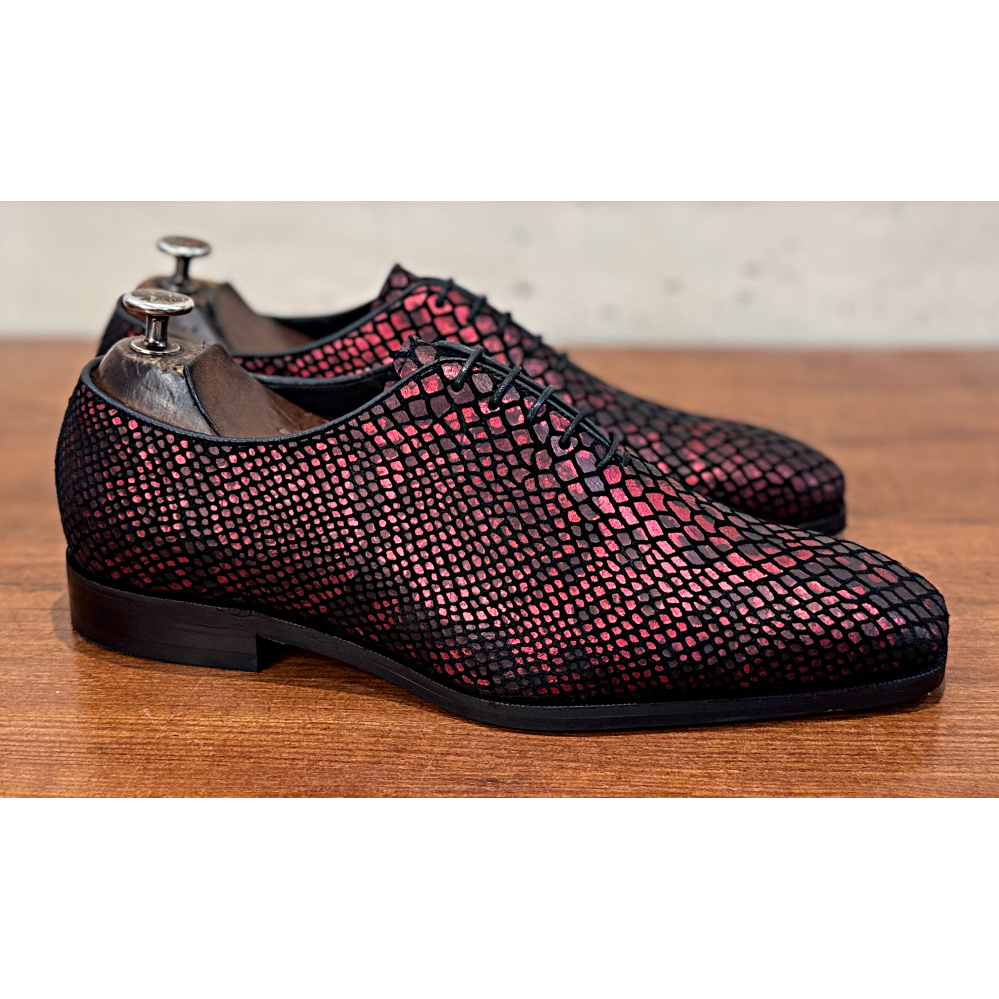 Red Snake Foil Oxfords