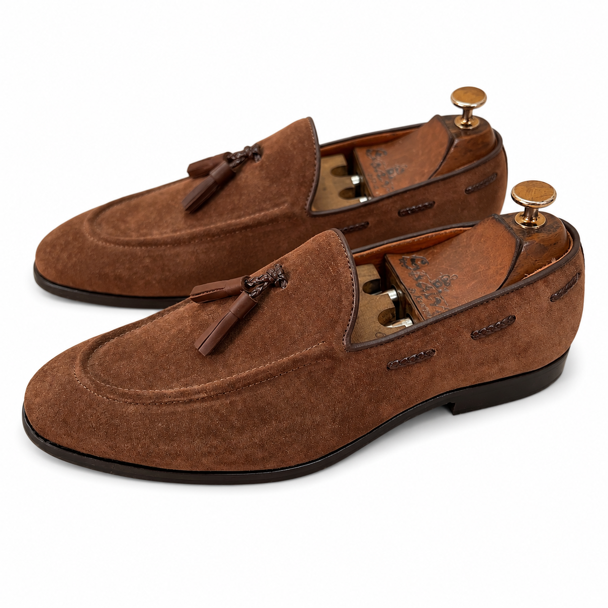 Florence Tassel Loafers – Chocolate Suede