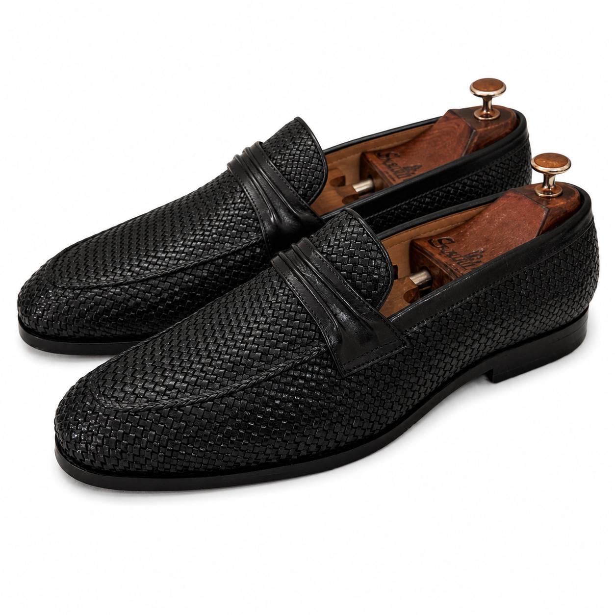 Handwoven Loafers - Black