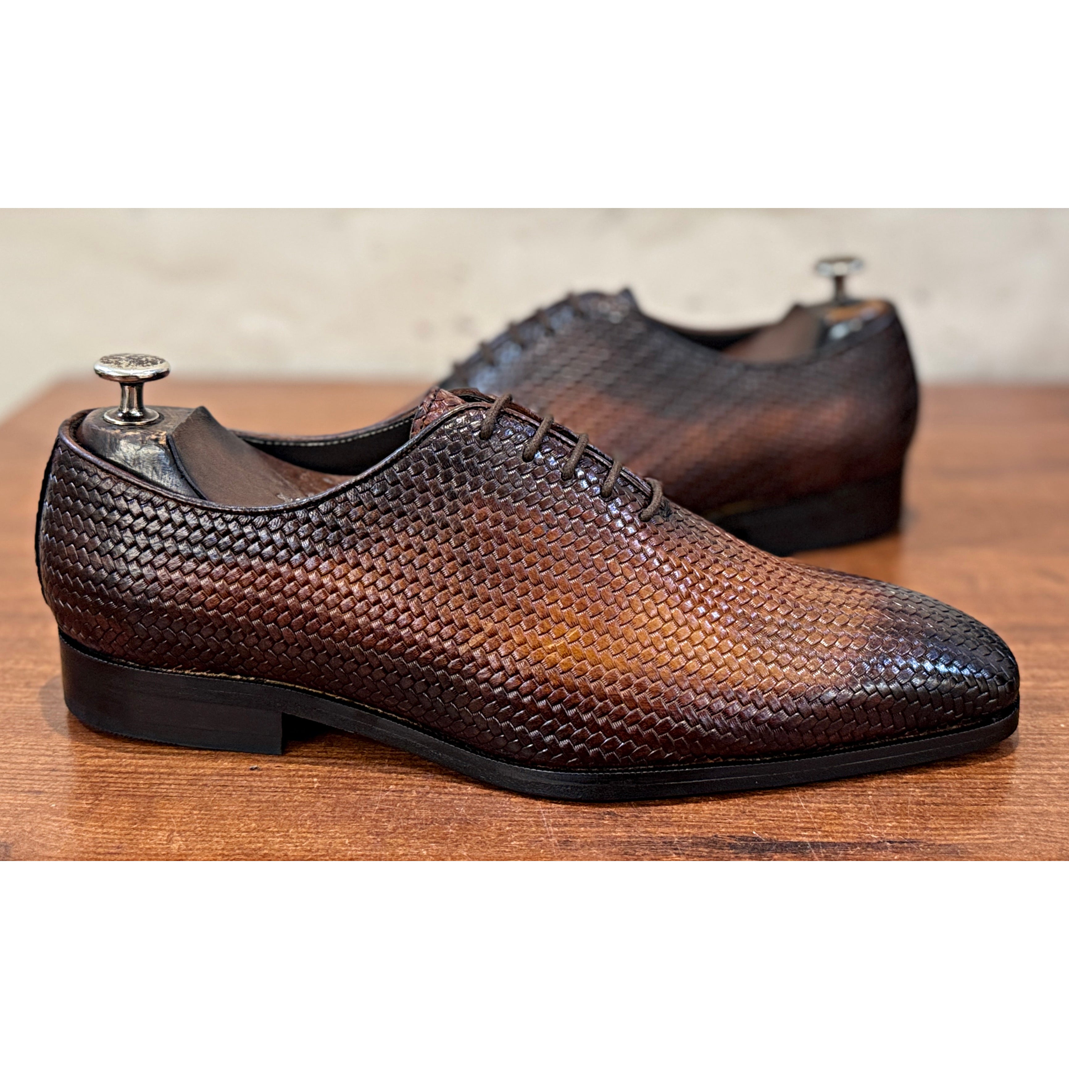 Imperial Woven Derby – Cognac Brown